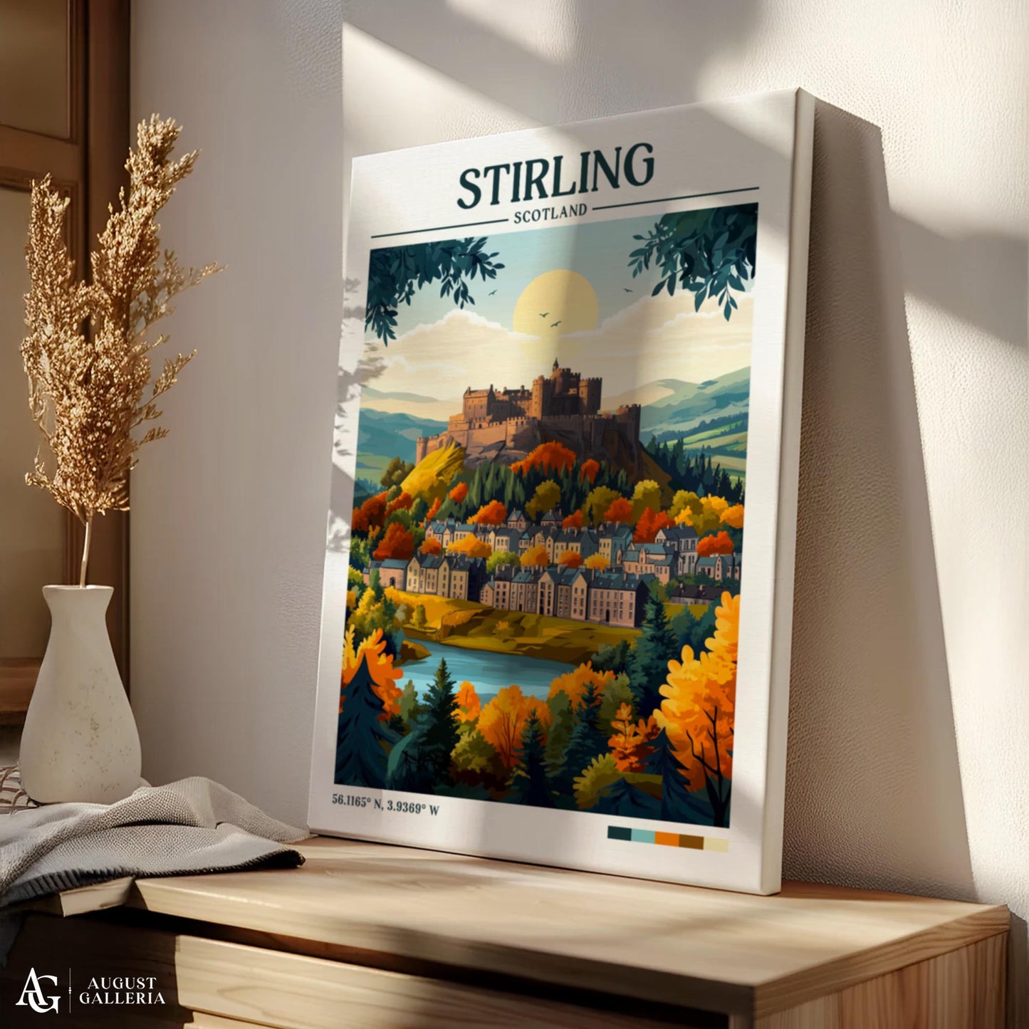 Stirling Scotland Retro Travel Print