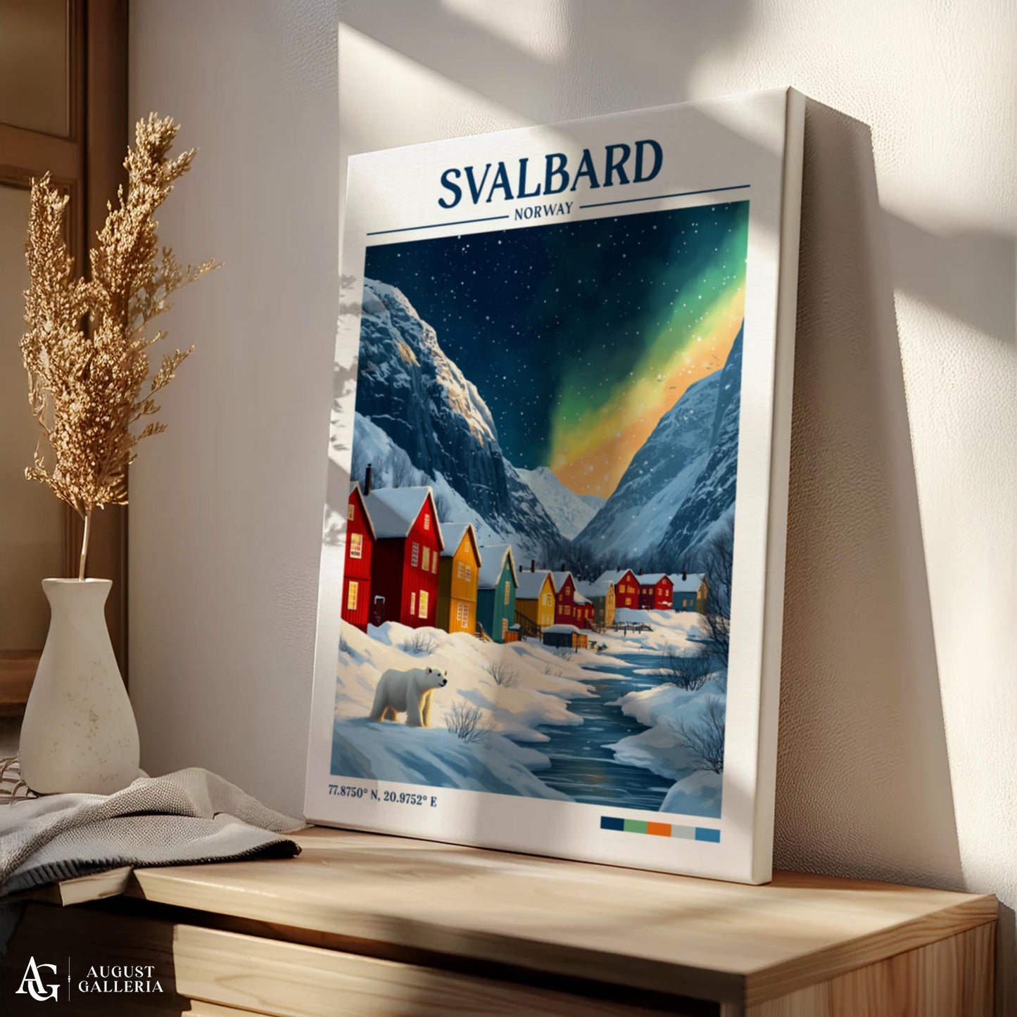 Svalbard Retro Travel Print