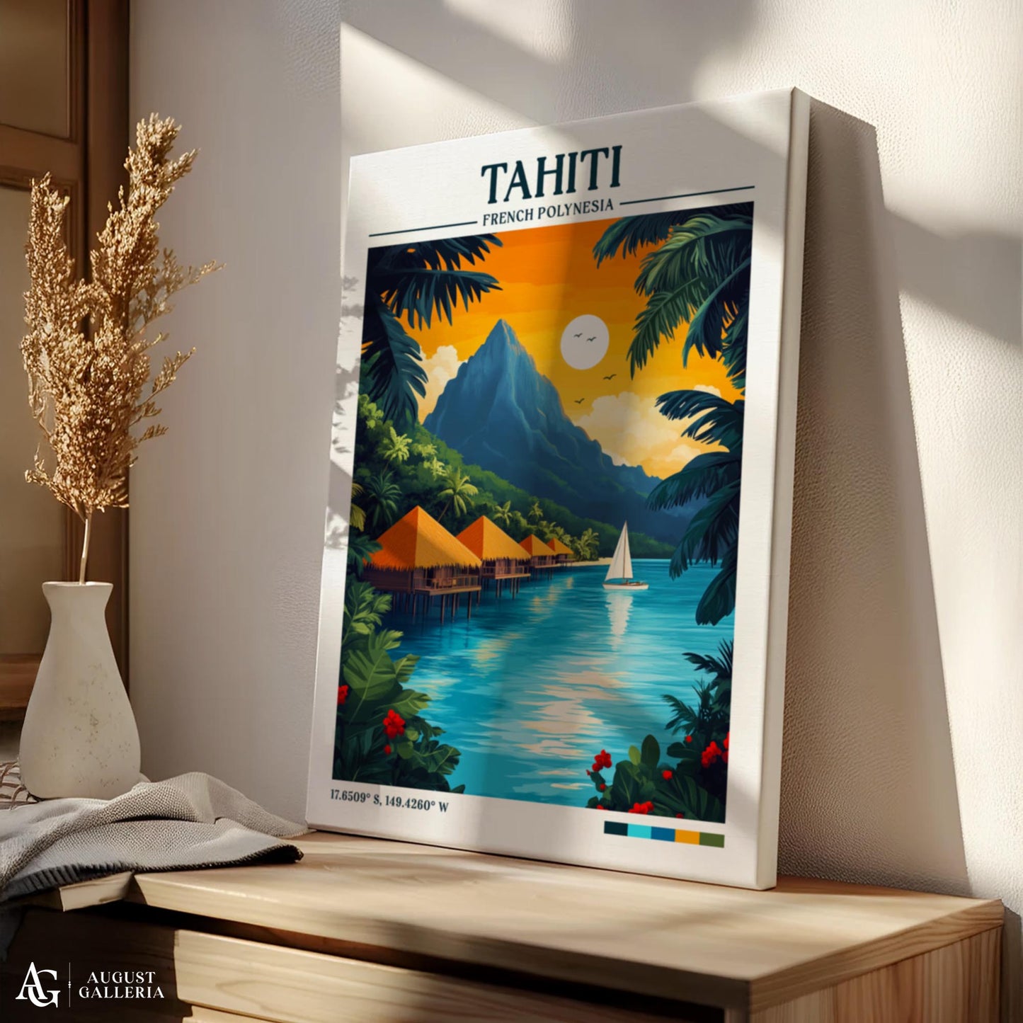 Tahiti Retro Travel Print