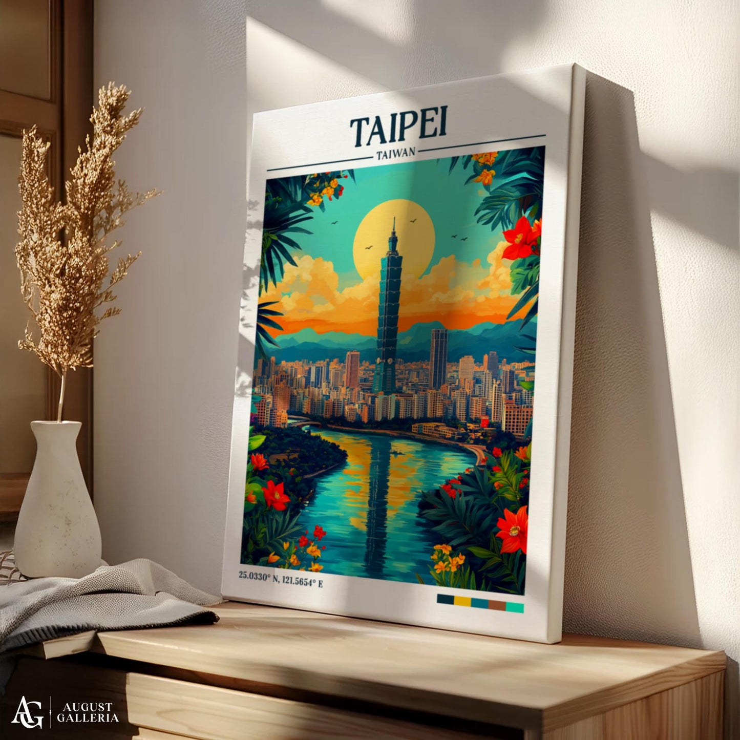 Taipei Retro Travel Print