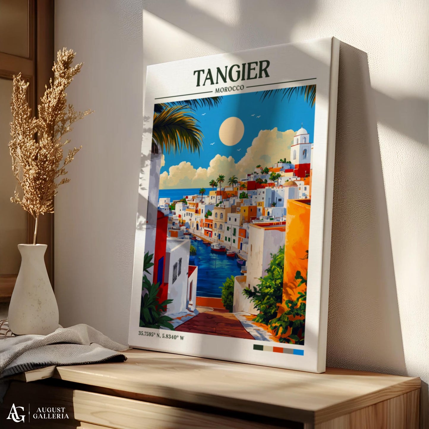 Tangier Morocco Retro Travel Print