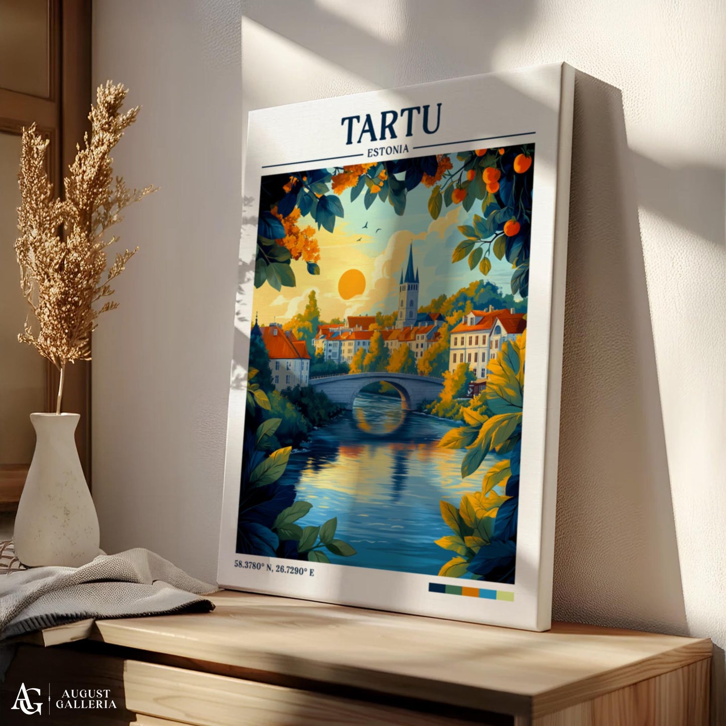 Tartu Estonia Retro Travel Print