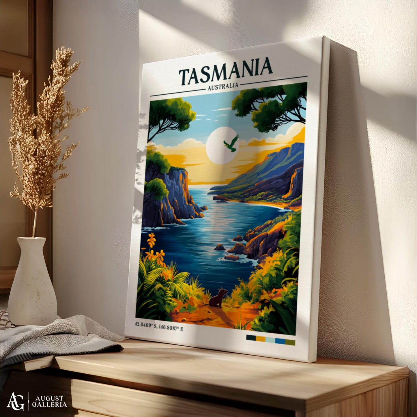 Tasmania Retro Travel Print