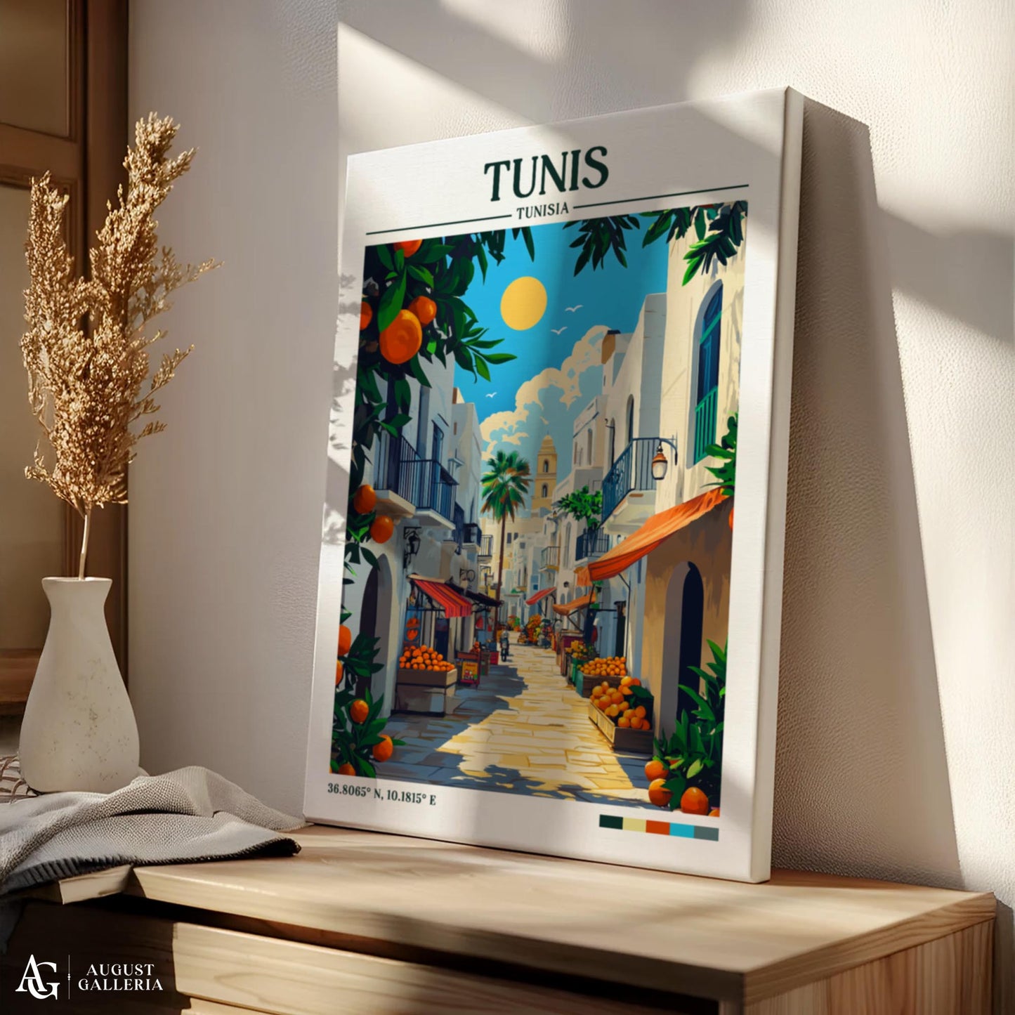 Tunis Retro Travel Print