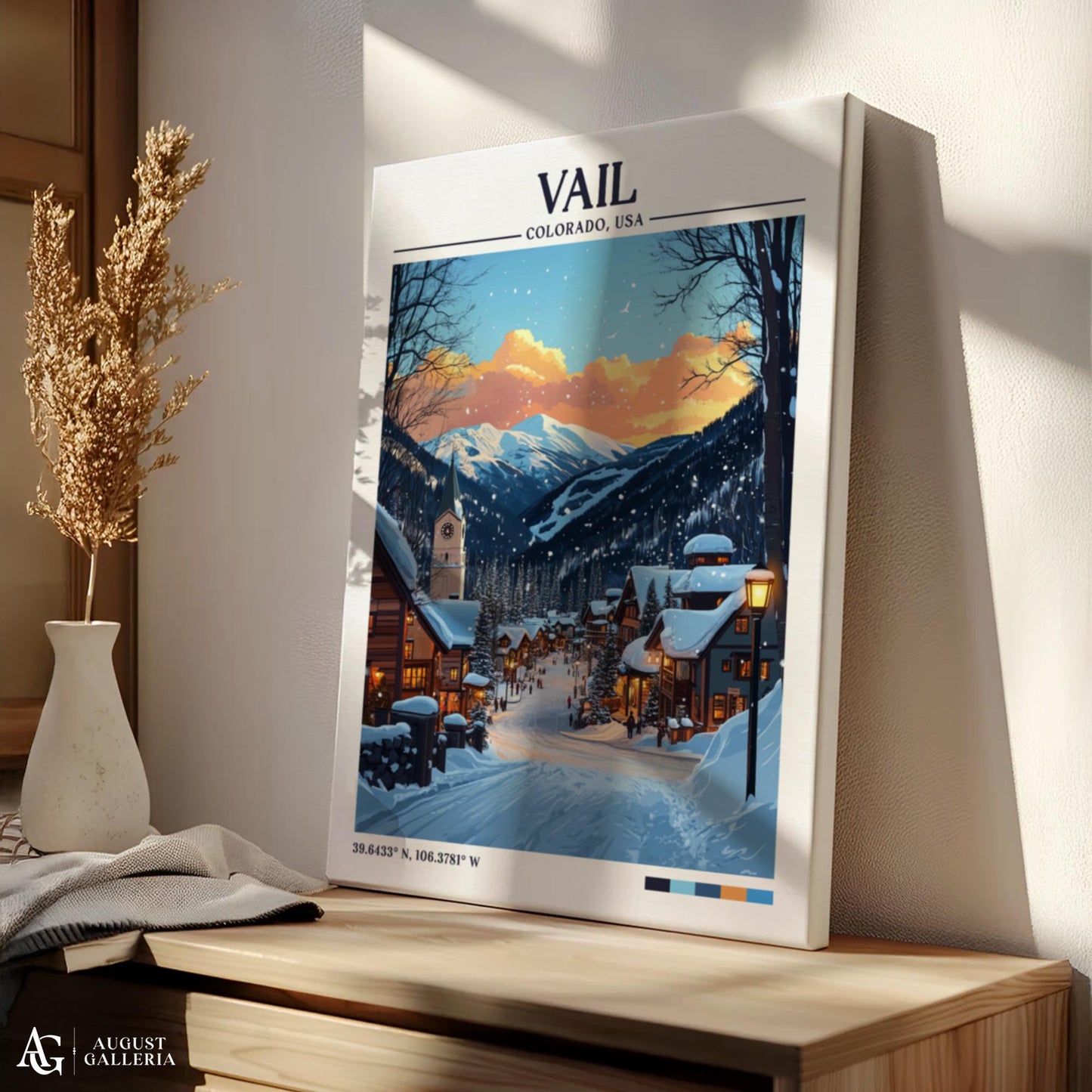Vail Colorado Retro Travel Print