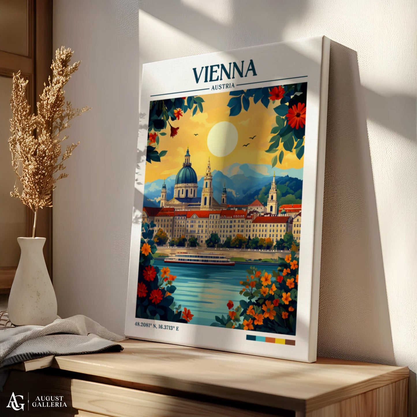 Vienna Austria Retro Travel Print