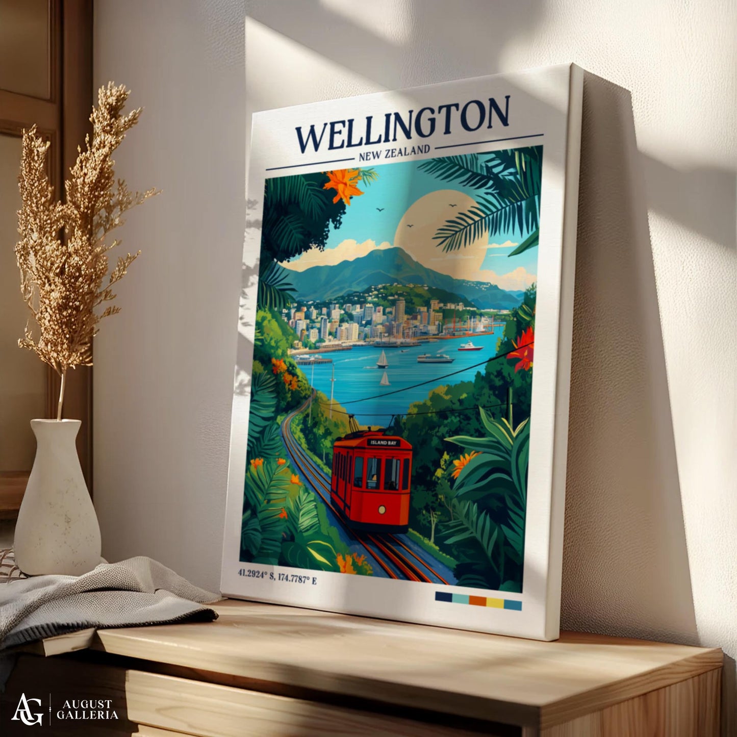 Wellington Retro Travel Print