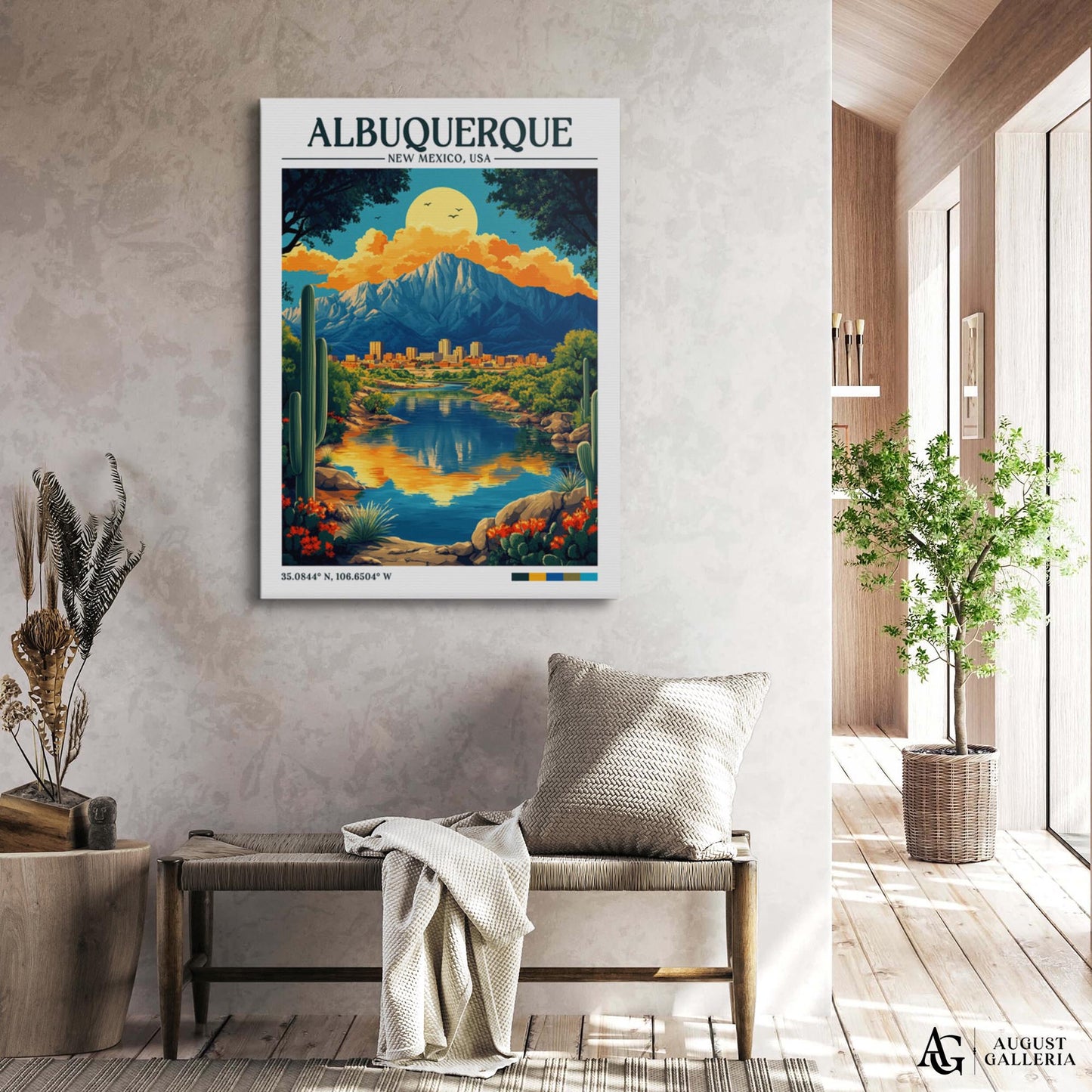 Albuquerque New Mexico Retro Travel Print