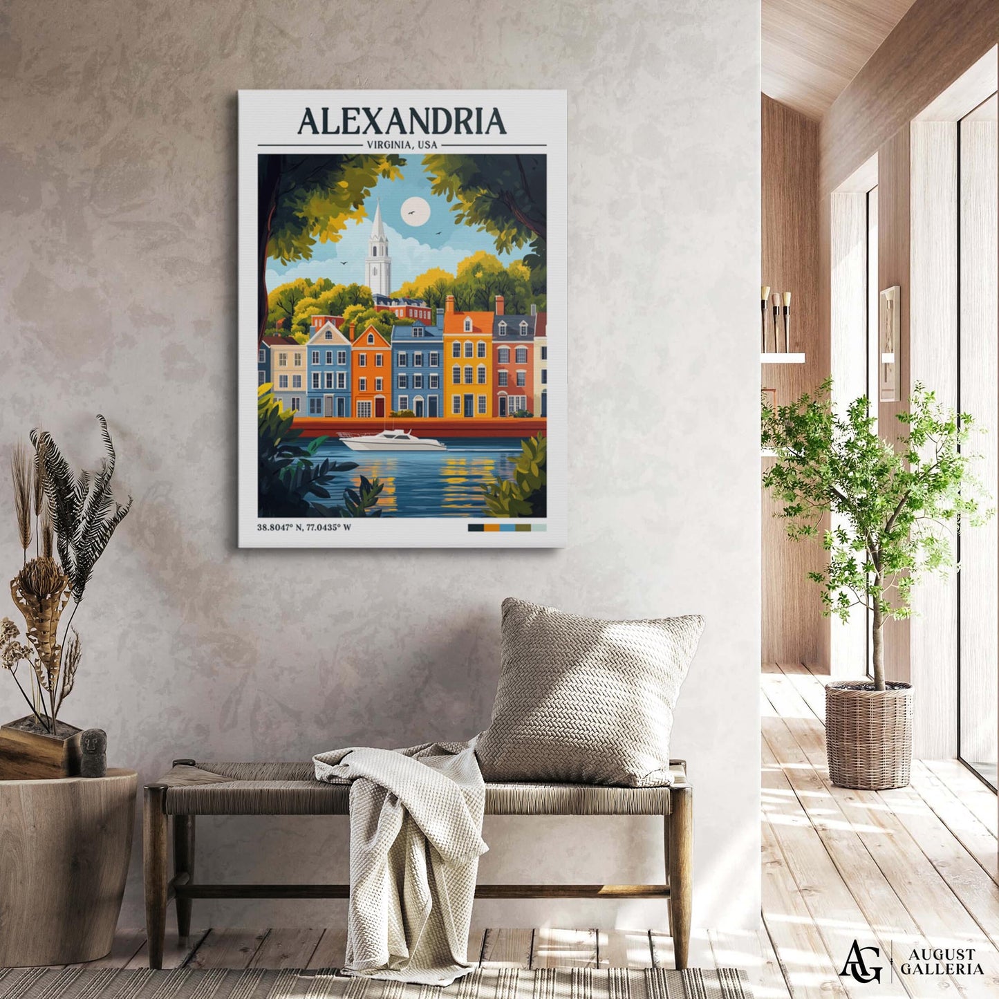 Alexandria Virginia Retro Travel Print