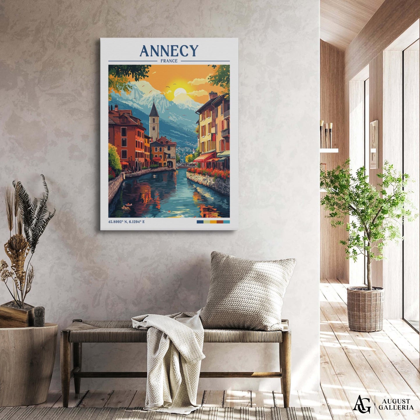 Annecy France Retro Travel Print
