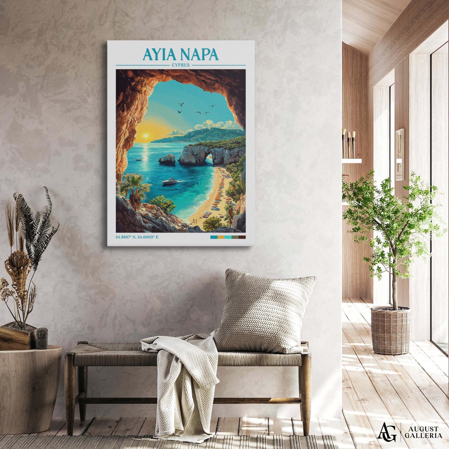 Ayia Napa Retro Travel Print