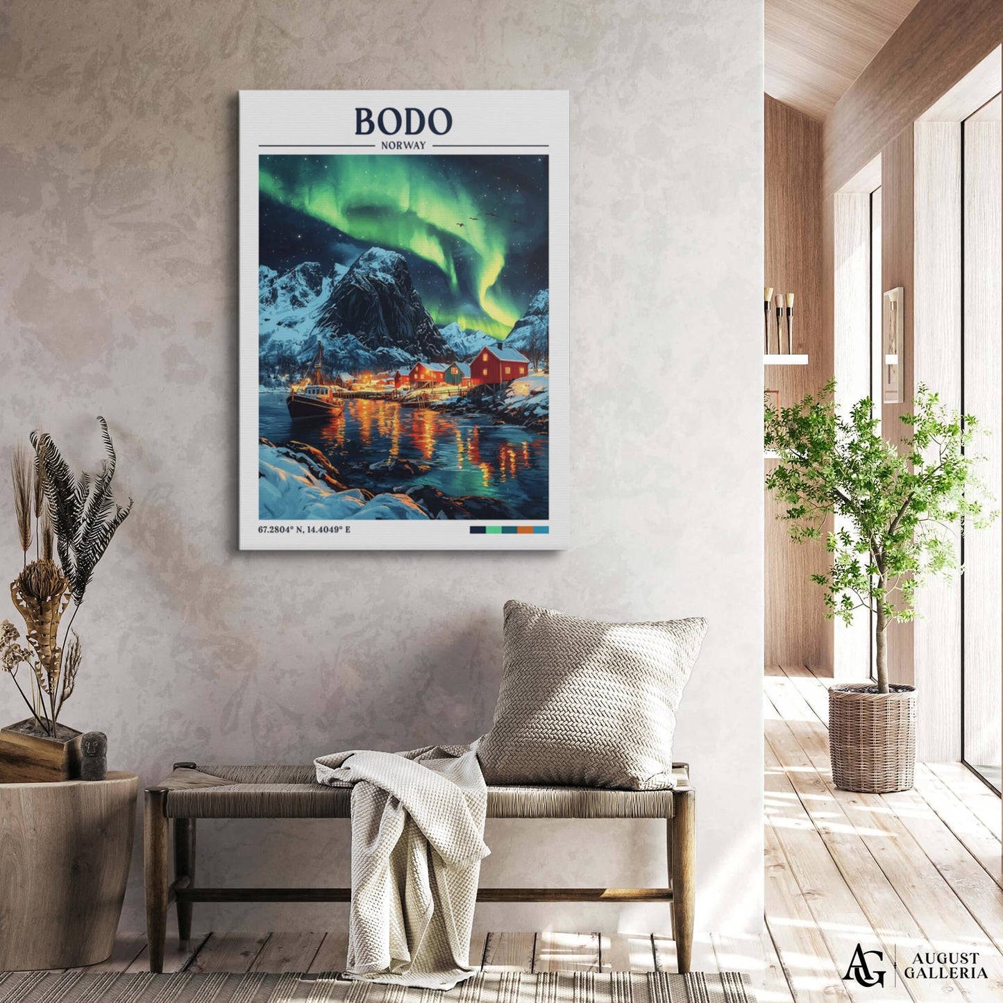 Bodo Norway Retro Travel Print