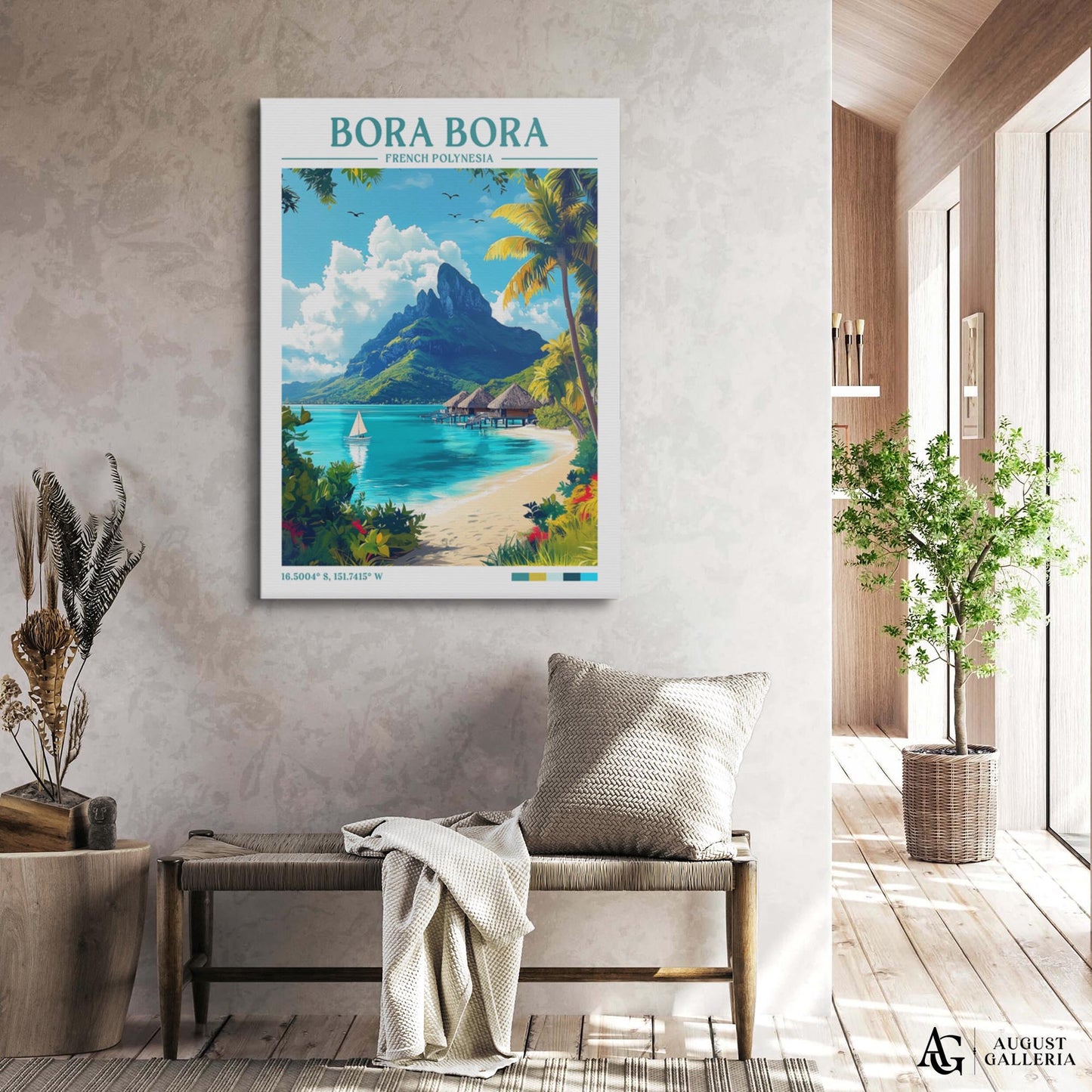 Bora Bora Retro Travel Print