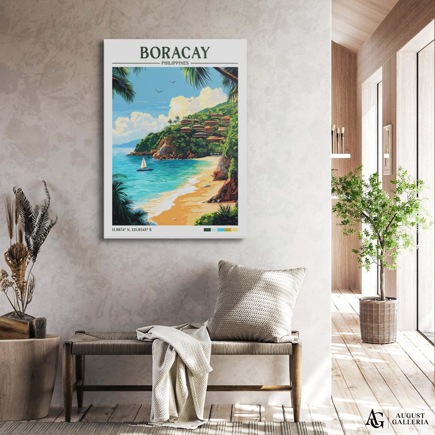 Boracay Philippines Retro Travel Print