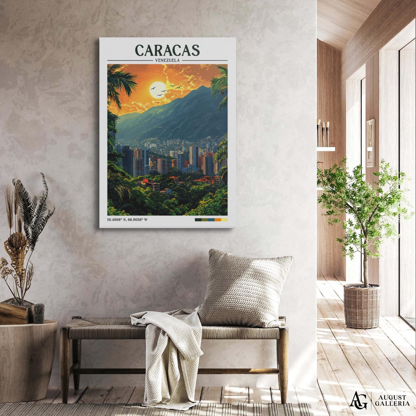Caracas Venezuela Retro Travel Print
