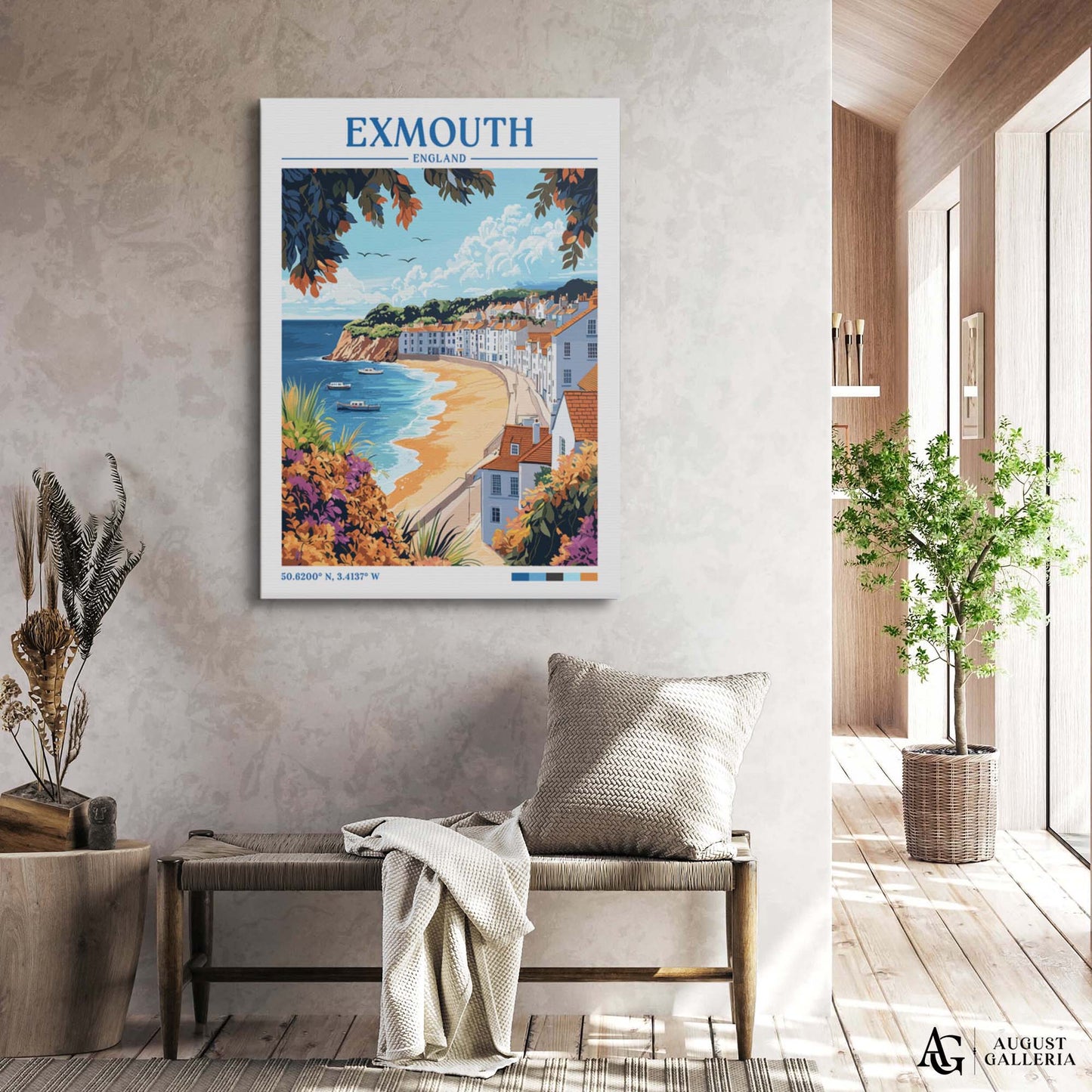 Exmouth England Retro Travel Print