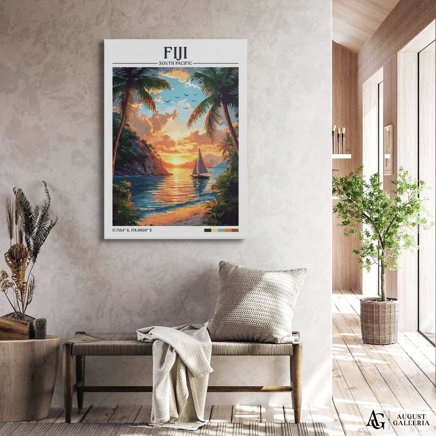 Fiji Retro Travel Print