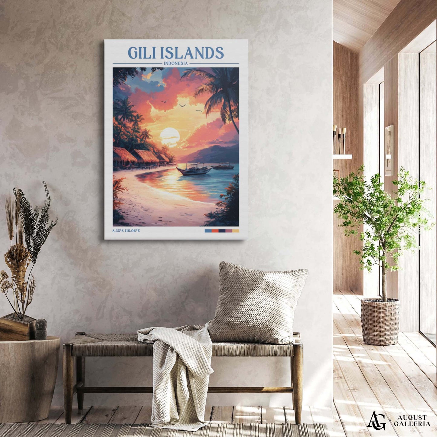 Gili Islands Retro Travel Print