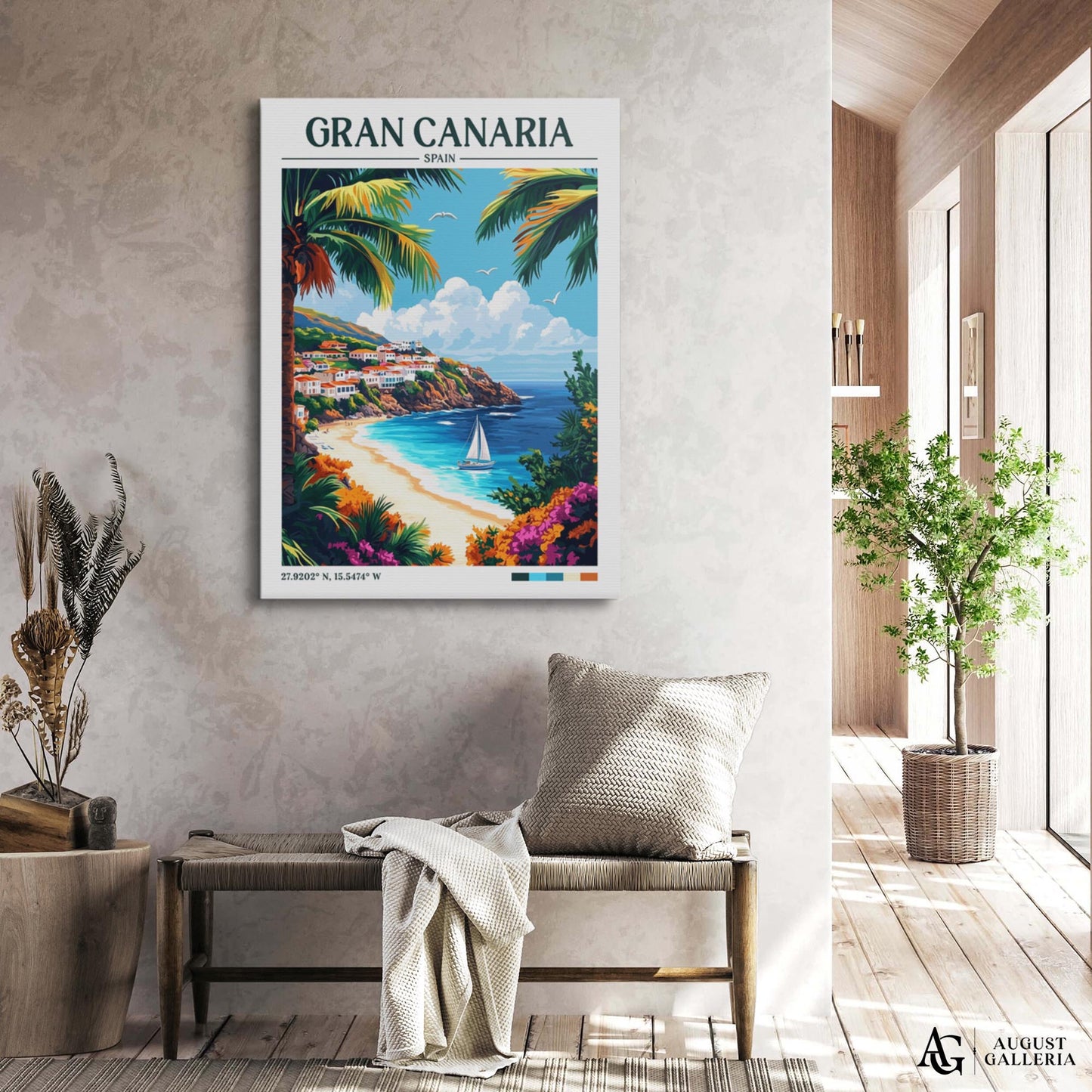 Gran Canaria Retro Travel Print