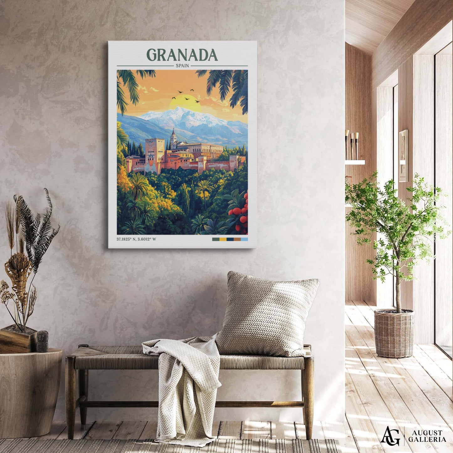 Granada Spain Retro Travel Print