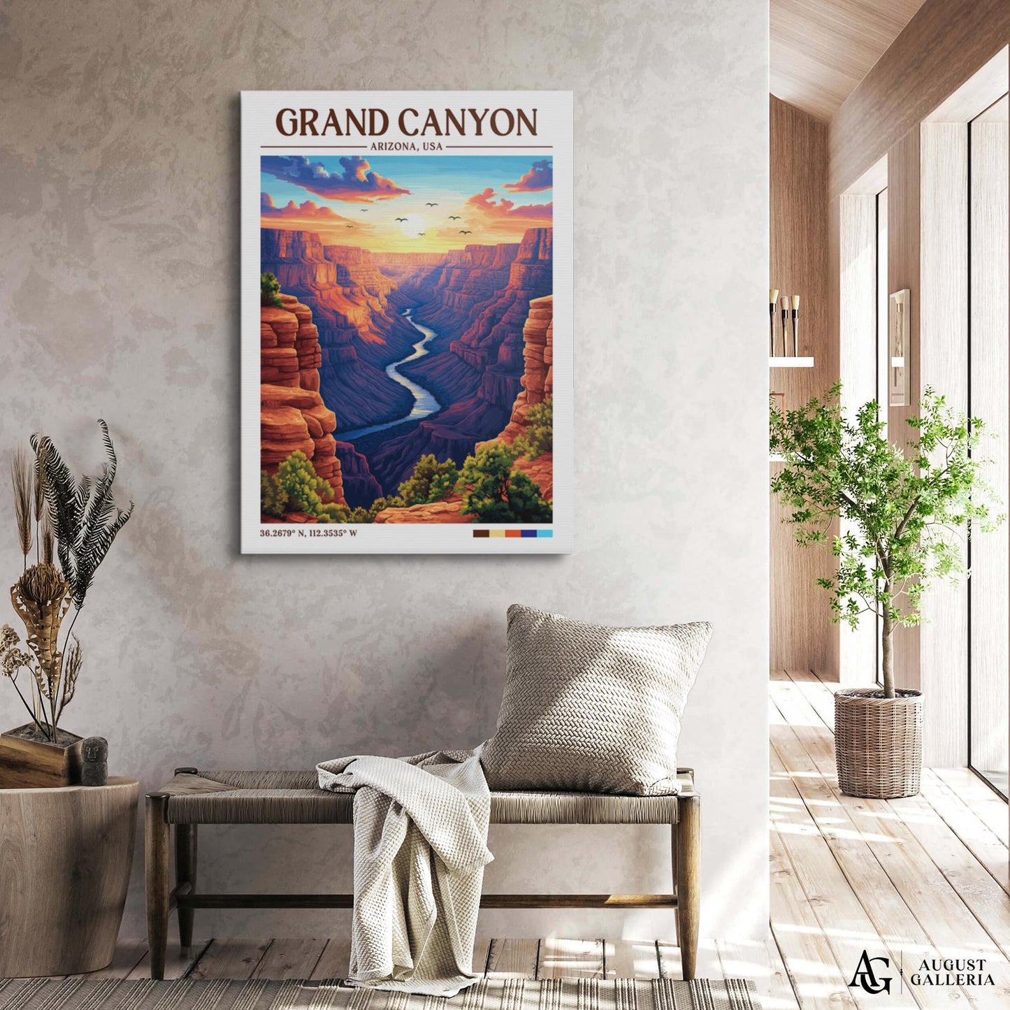 Grand Canyon Retro Travel Print
