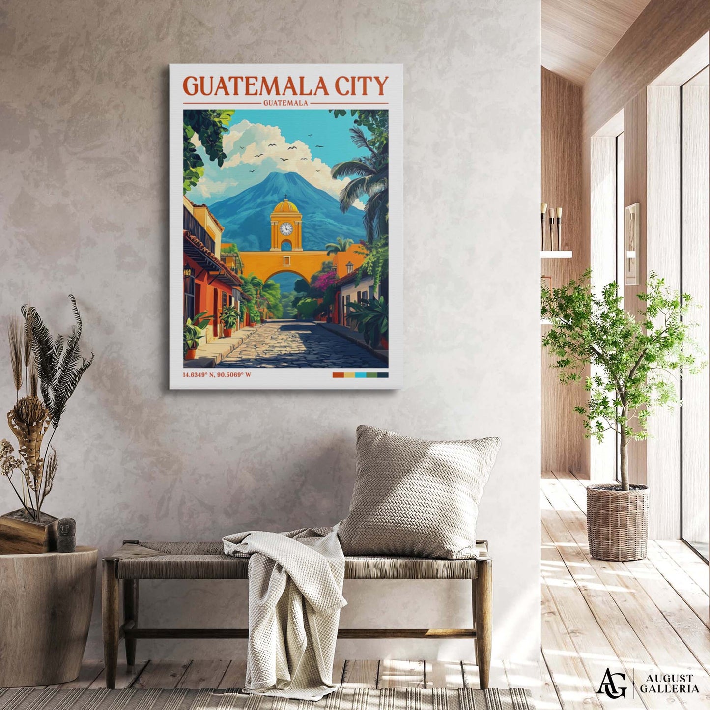 Guatemala City Retro Travel Print