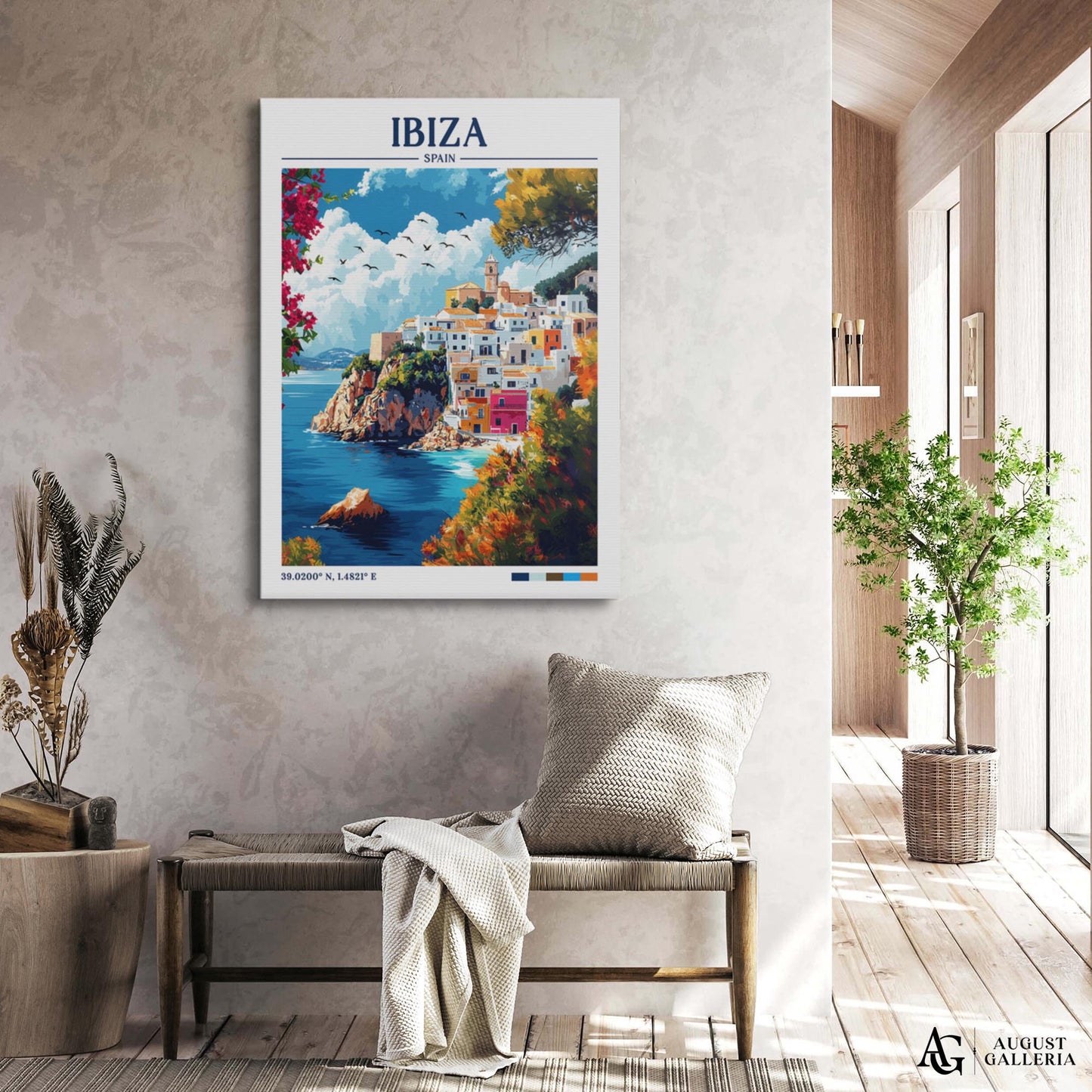 Ibiza Spain Retro Travel Print