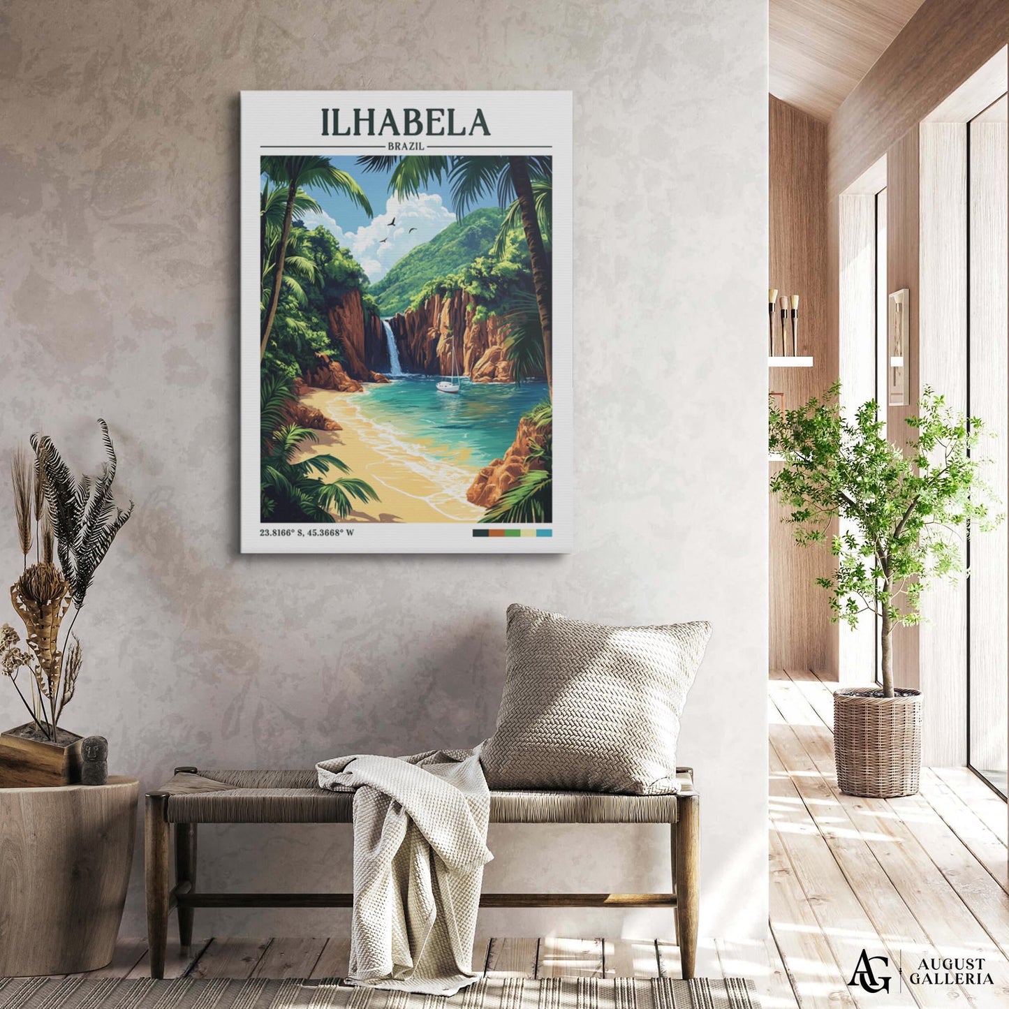 Ilhabela Brazil Retro Travel Print