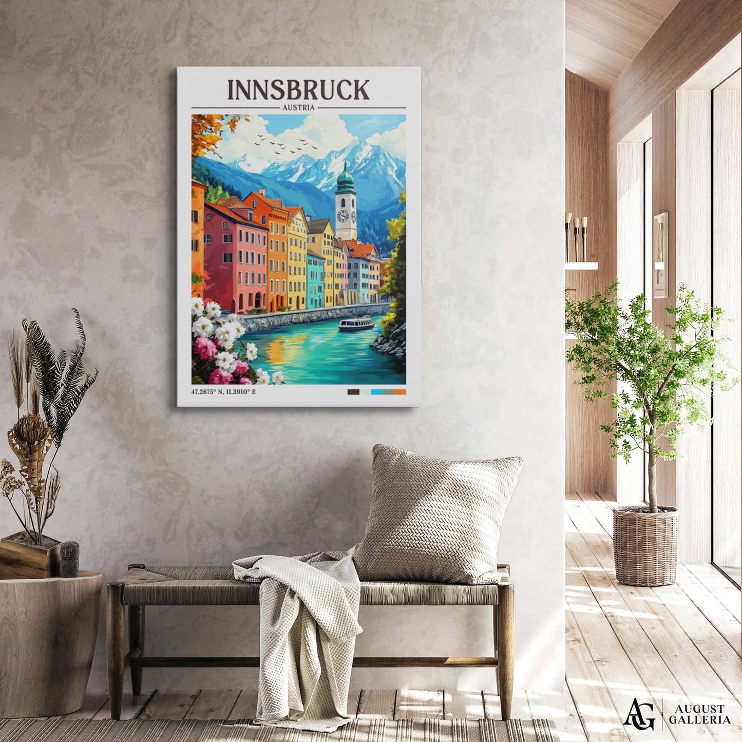 Innsbruck Austria Retro Travel Print
