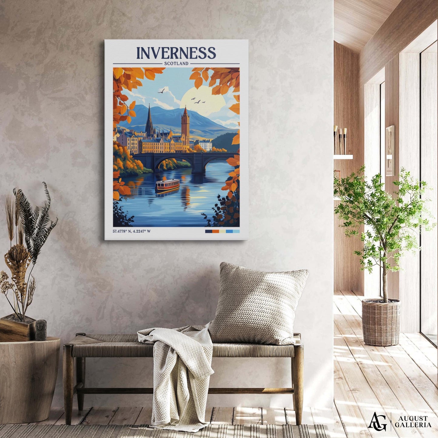 Inverness Scotland Retro Travel Print