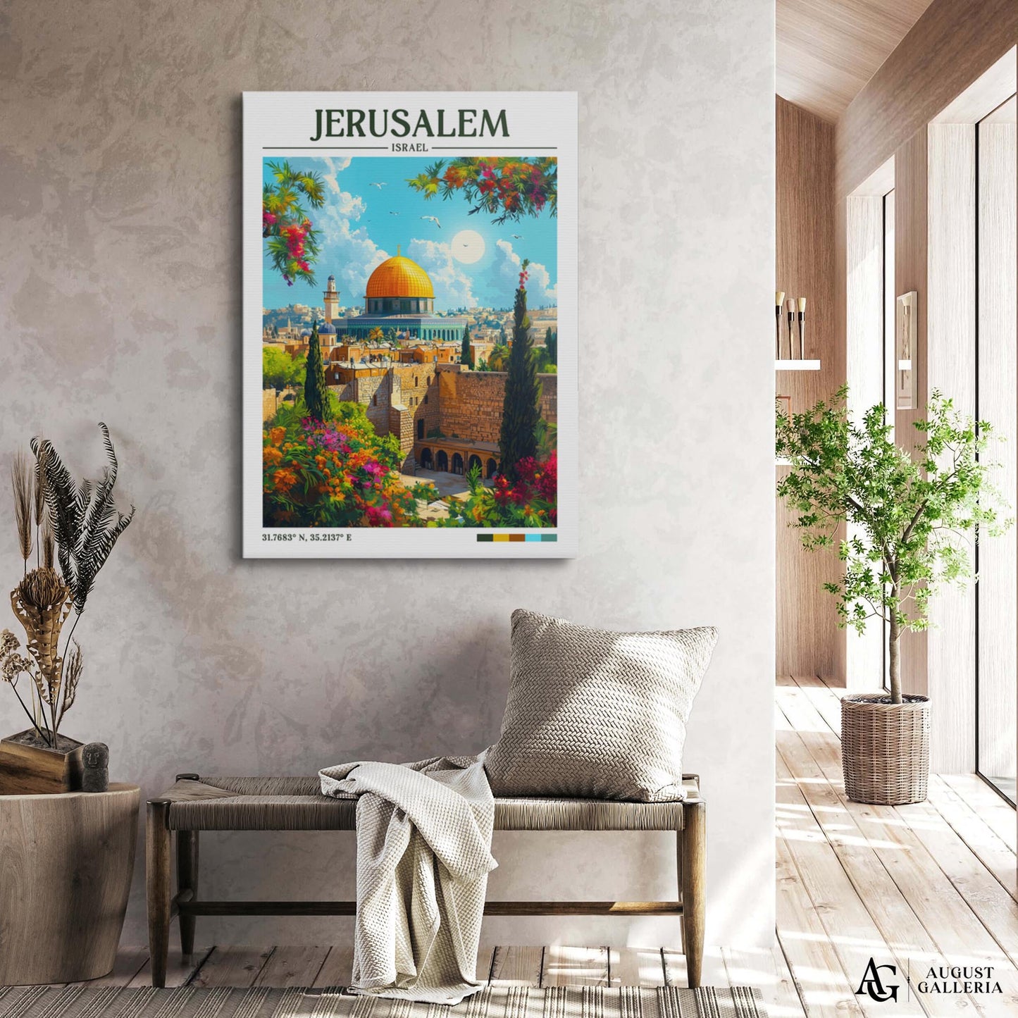 Jerusalem Retro Travel Print