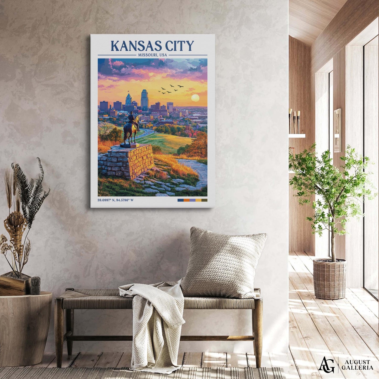 Kansas City Retro Travel Print