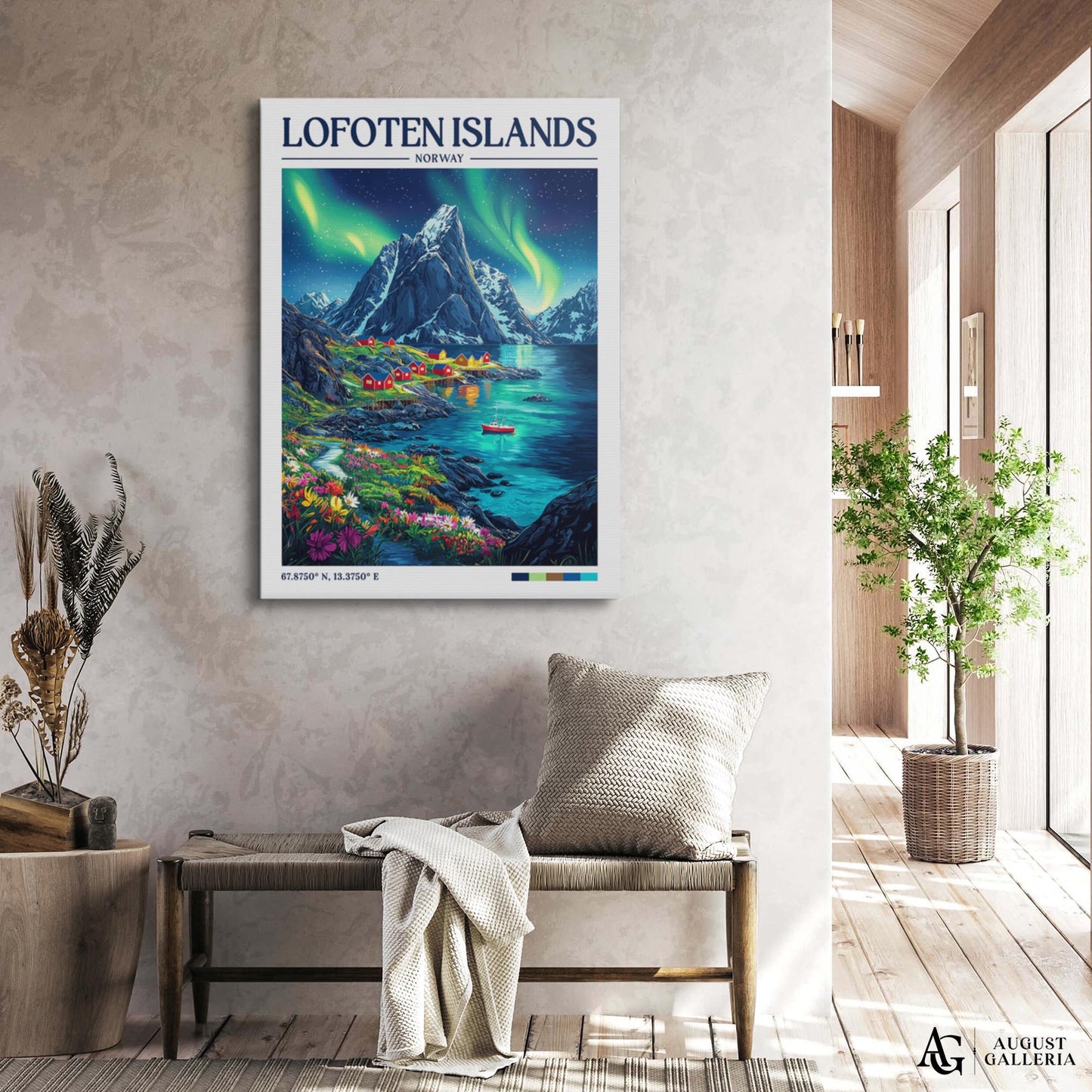 Lofoten Islands Retro Travel Print