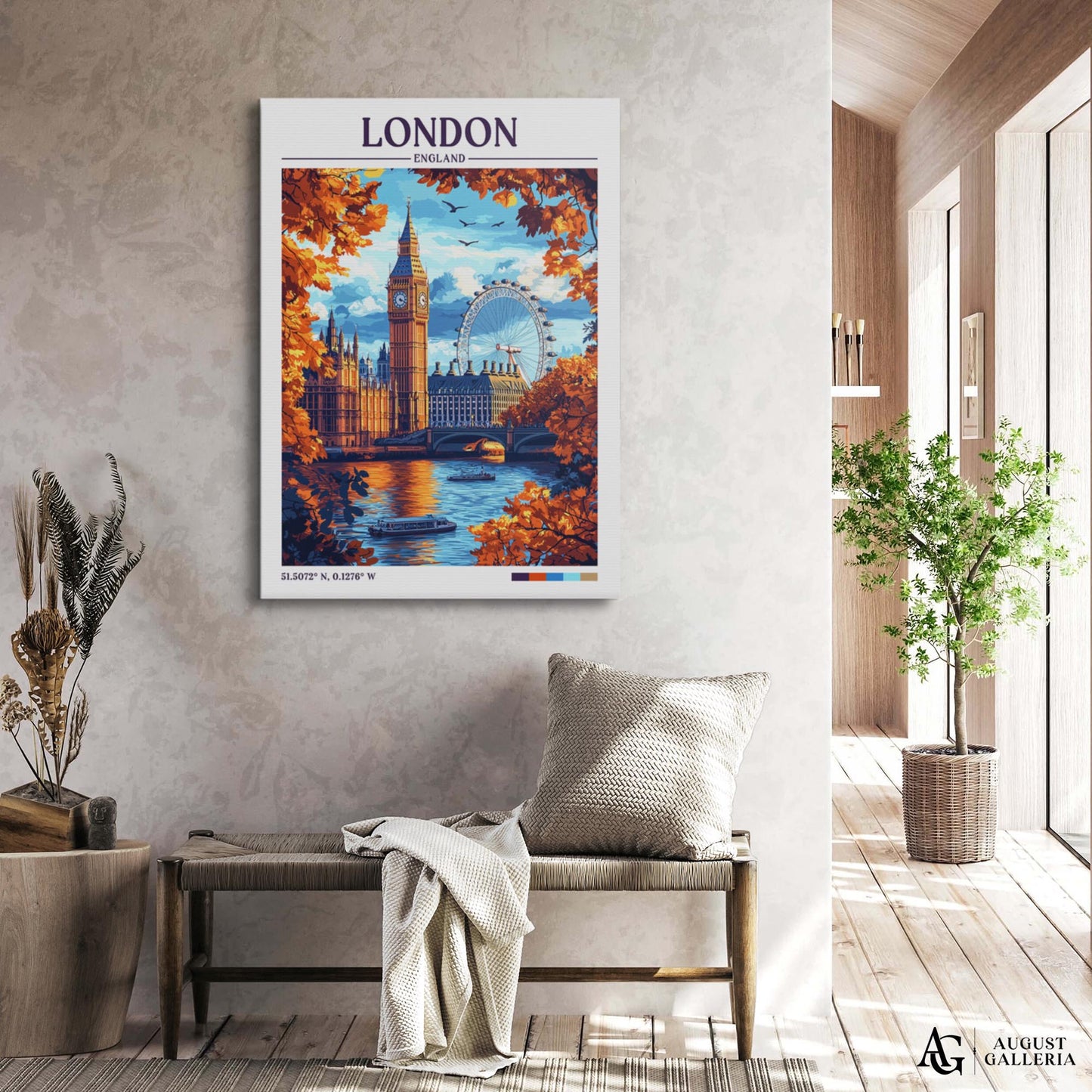 London England Retro Travel Print