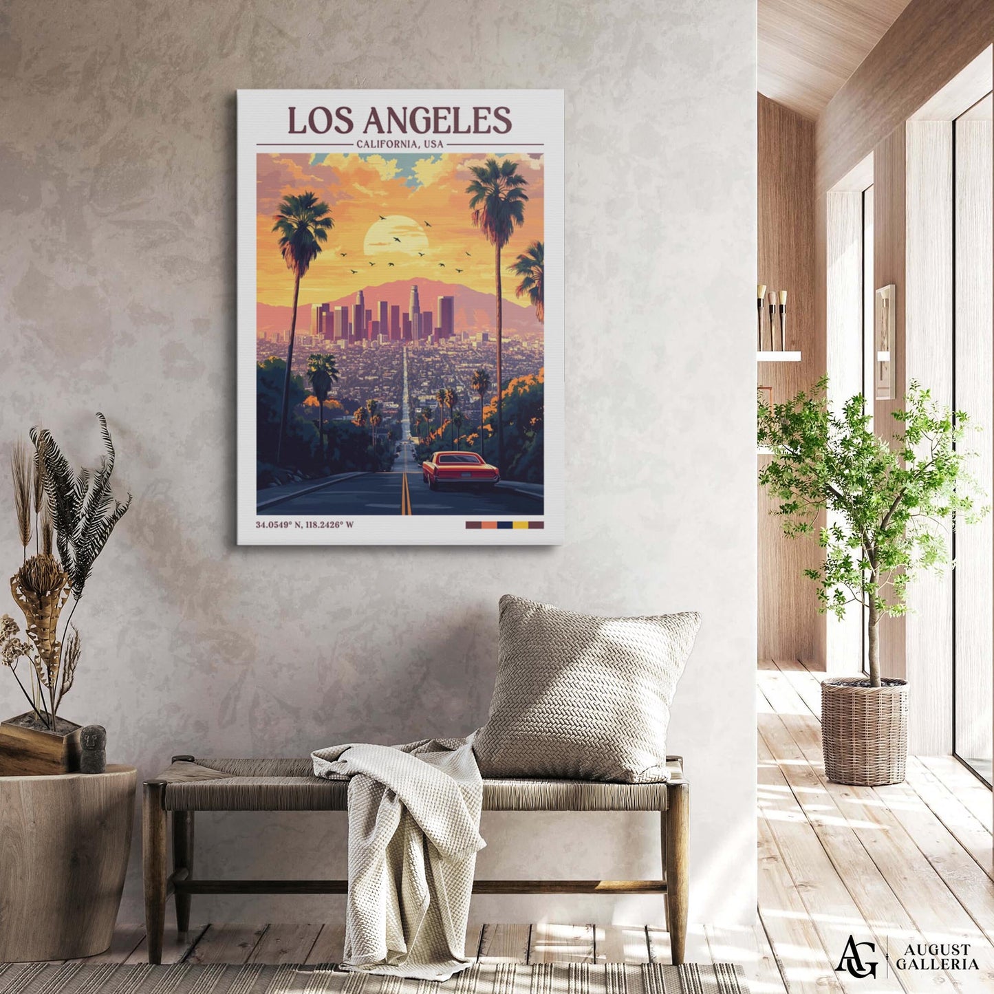 Los Angeles California Retro Travel Print