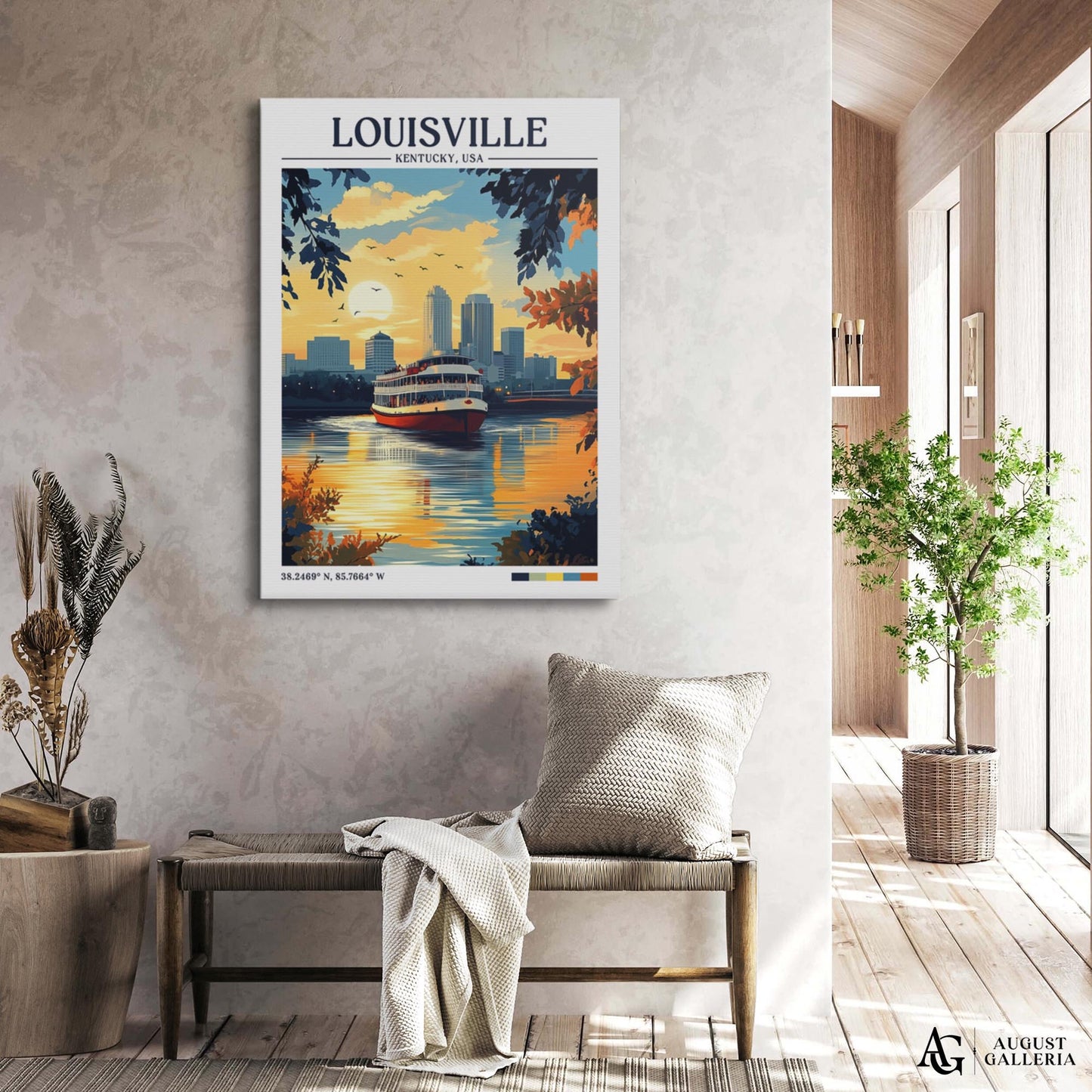 Louisville Kentucky Retro Travel Print