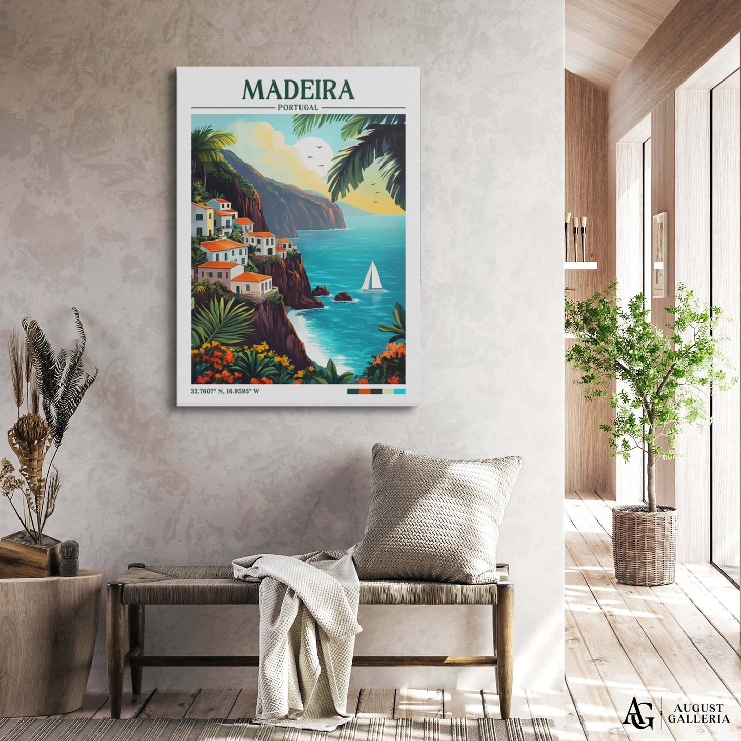 Madeira Portugal Retro Travel Print