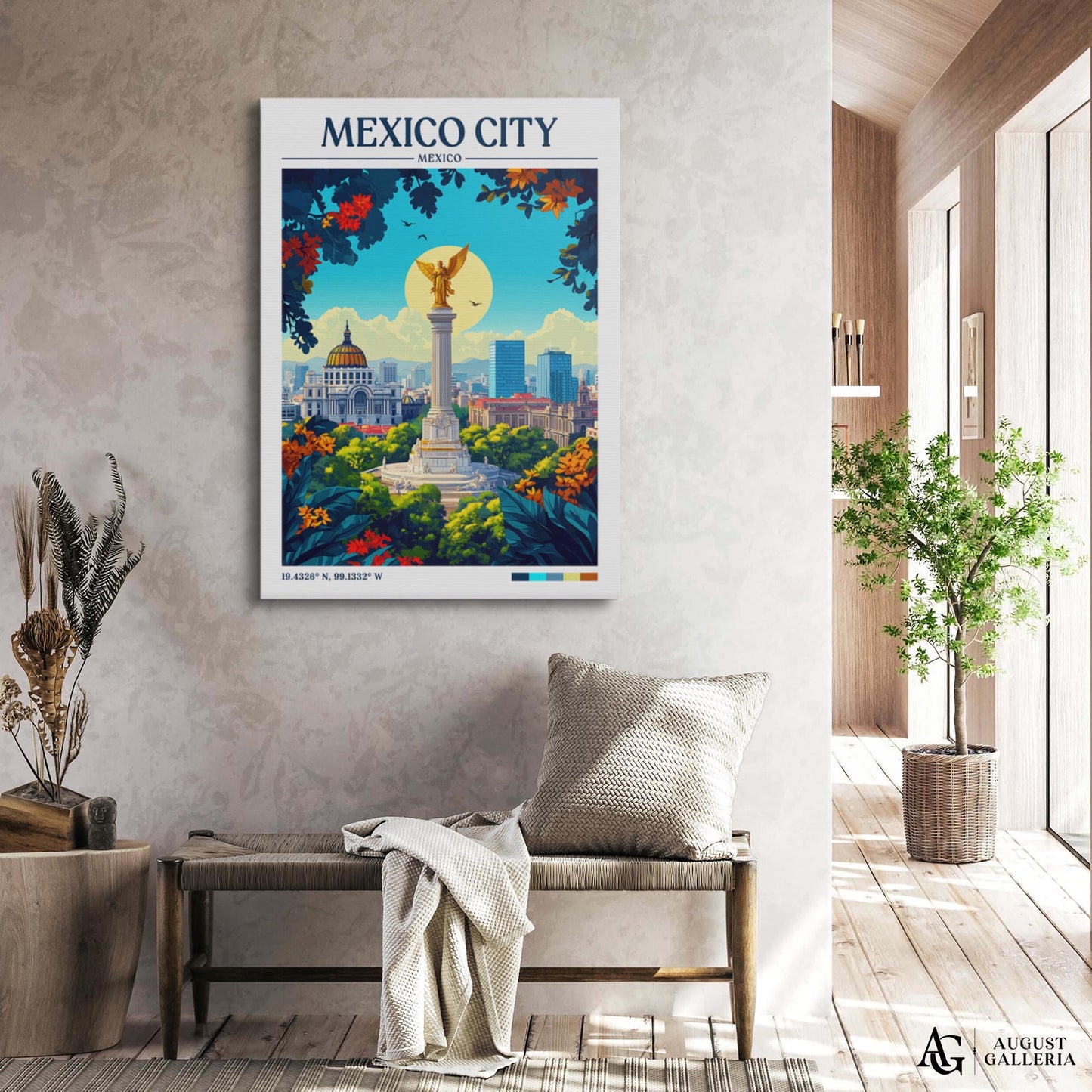 Mexico City Retro Travel Print