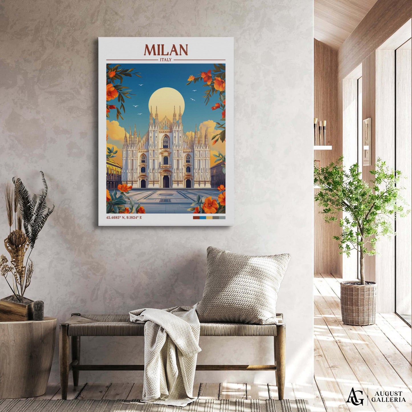 Milan Italy Retro Travel Print