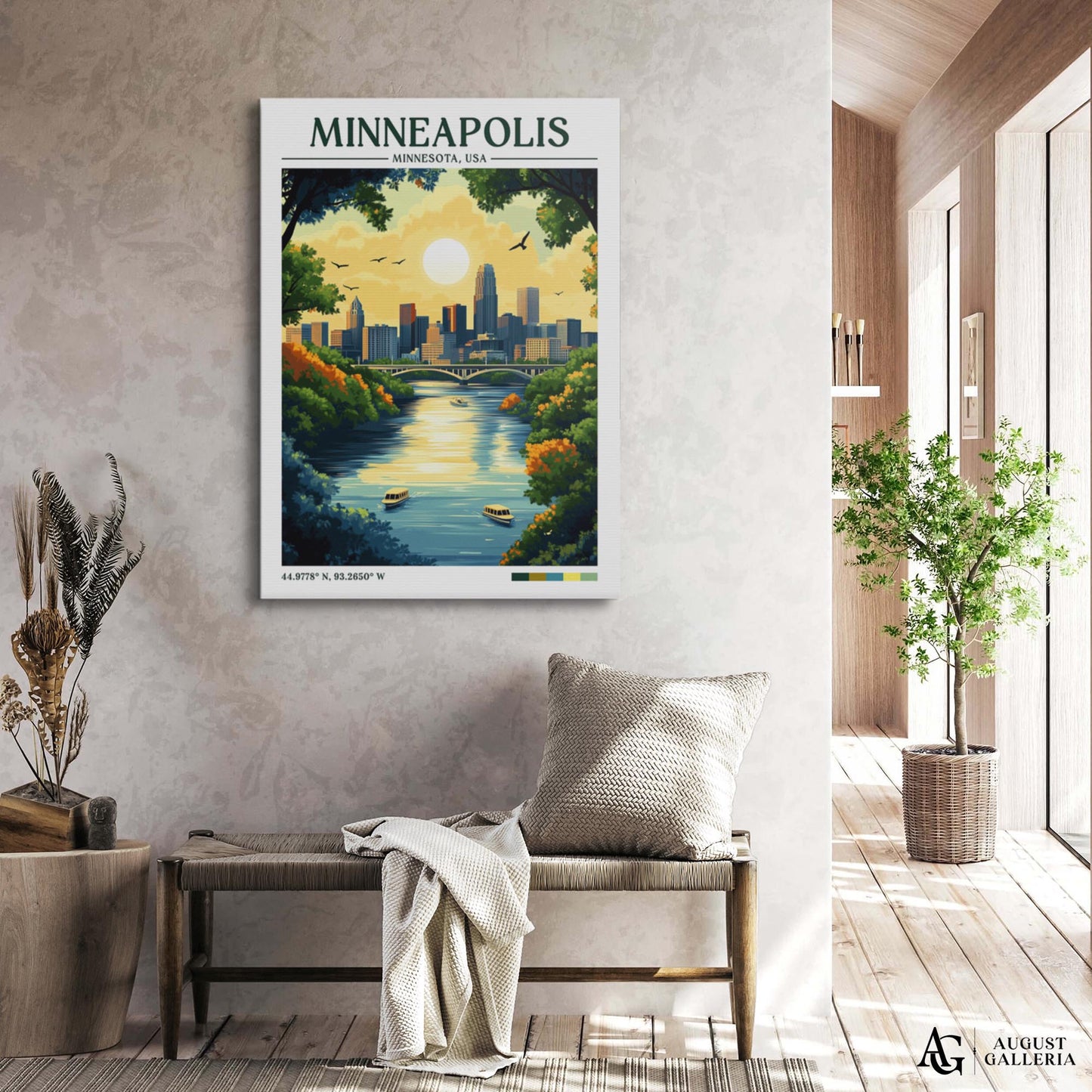 Minneapolis Minnesota Retro Travel Print