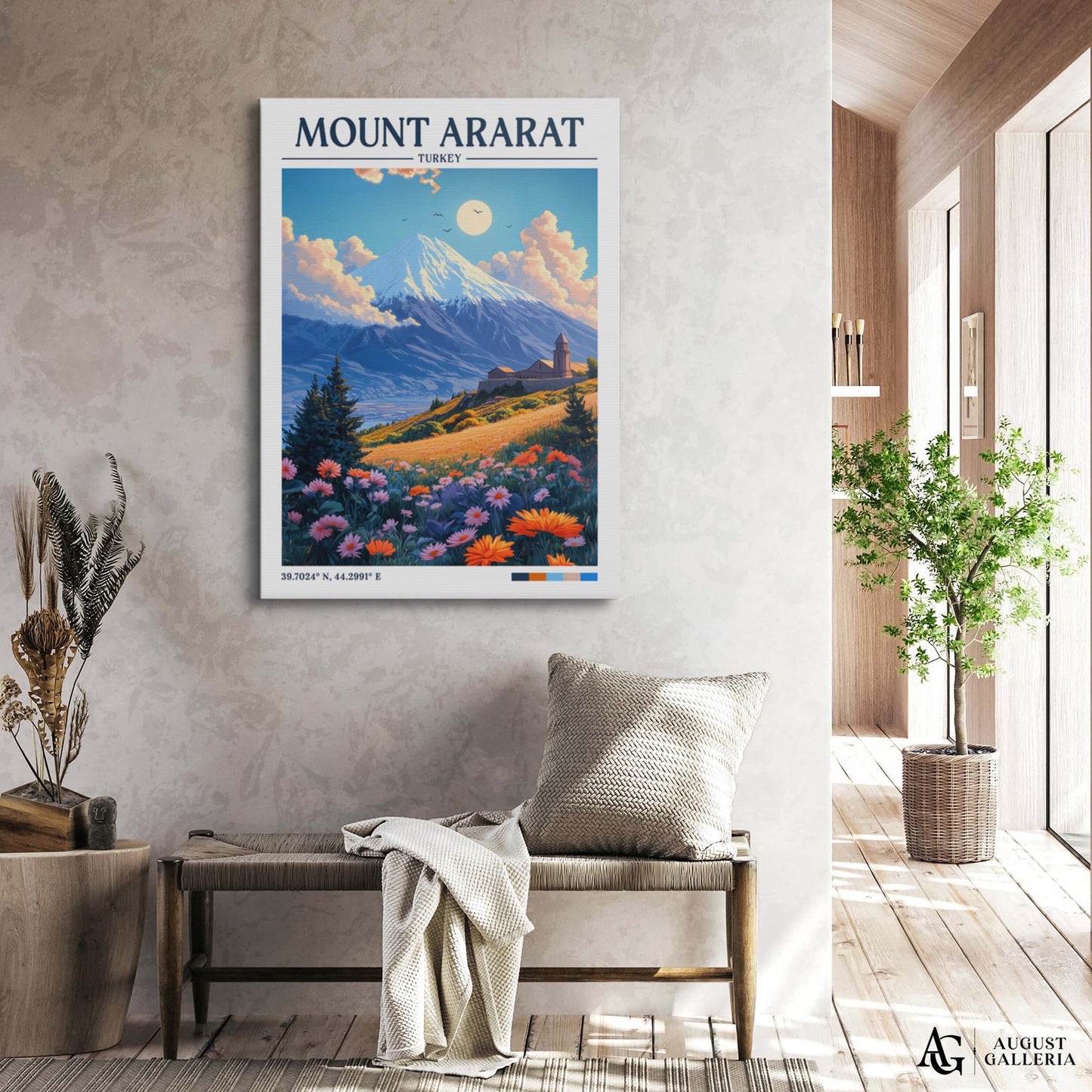 Mount Ararat Retro Travel Print