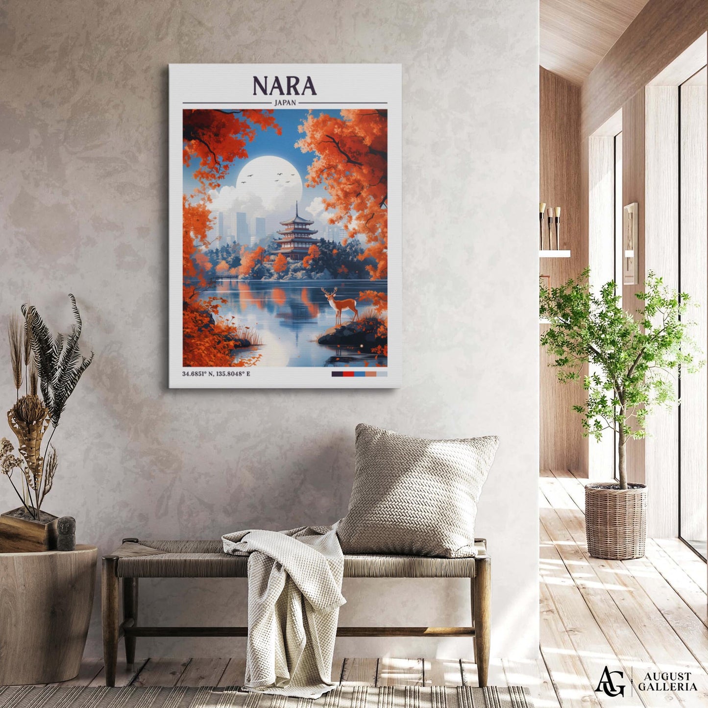 Nara Japan Retro Travel Print