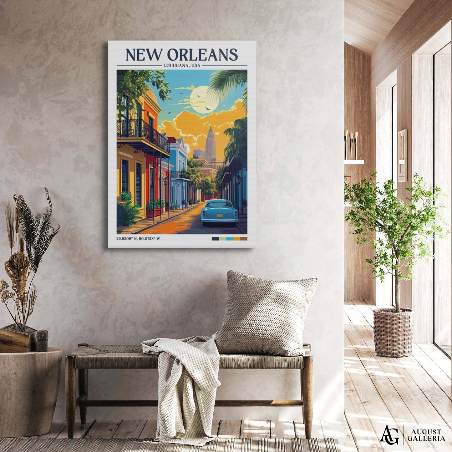 New Orleans Retro Travel Print