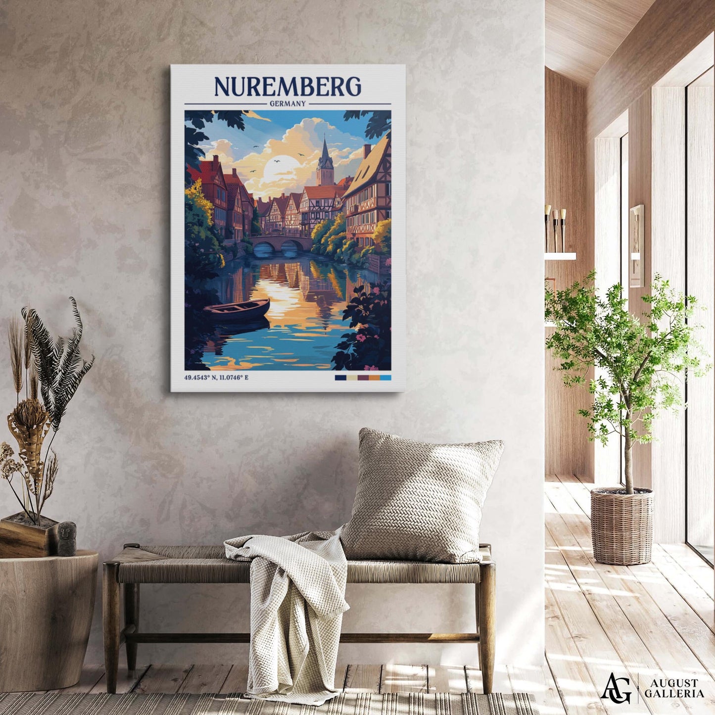 Nuremberg Germany Retro Travel Print
