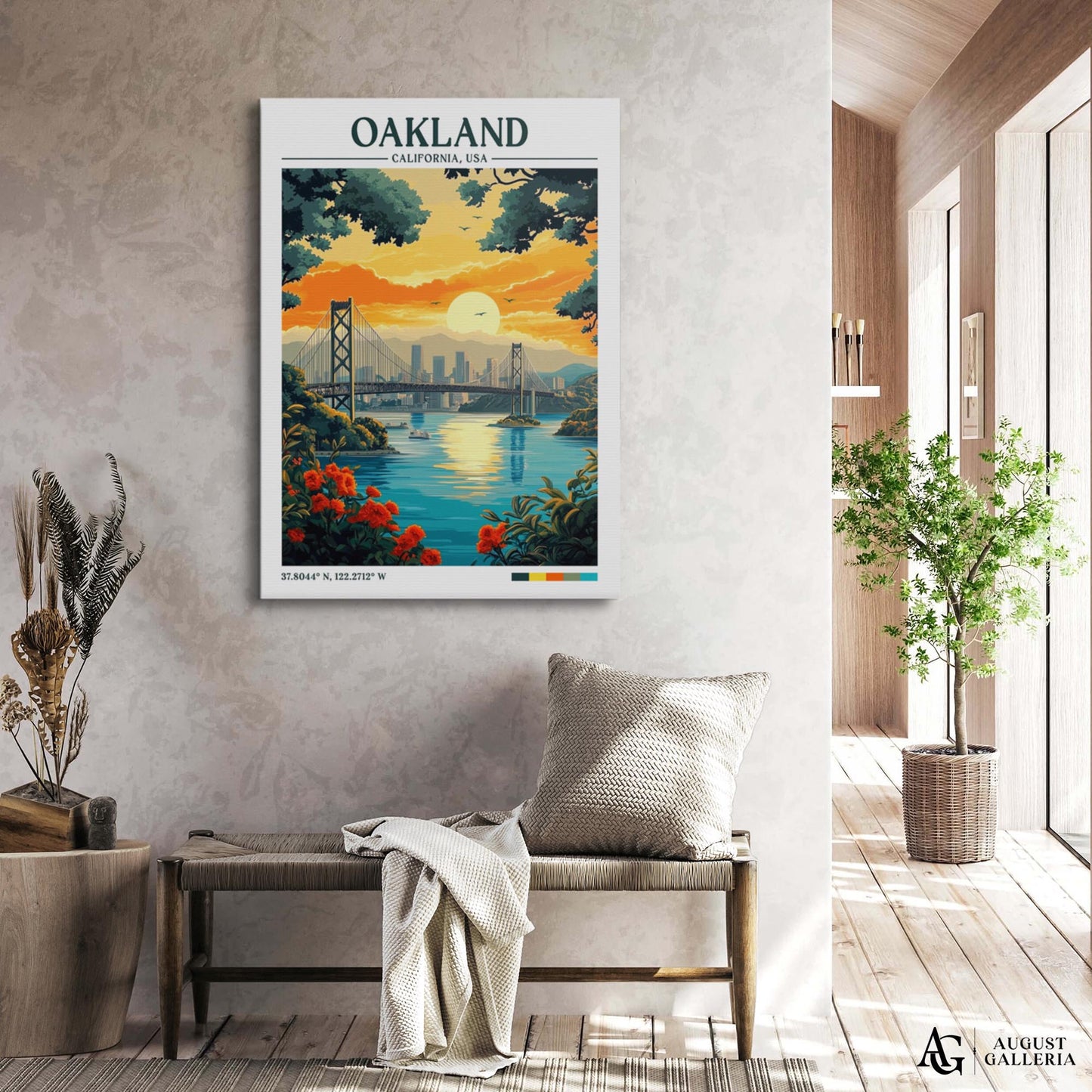 Oakland California Retro Travel Print