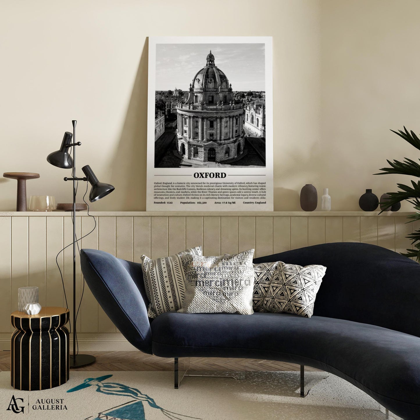 Oxford Black & White City Print