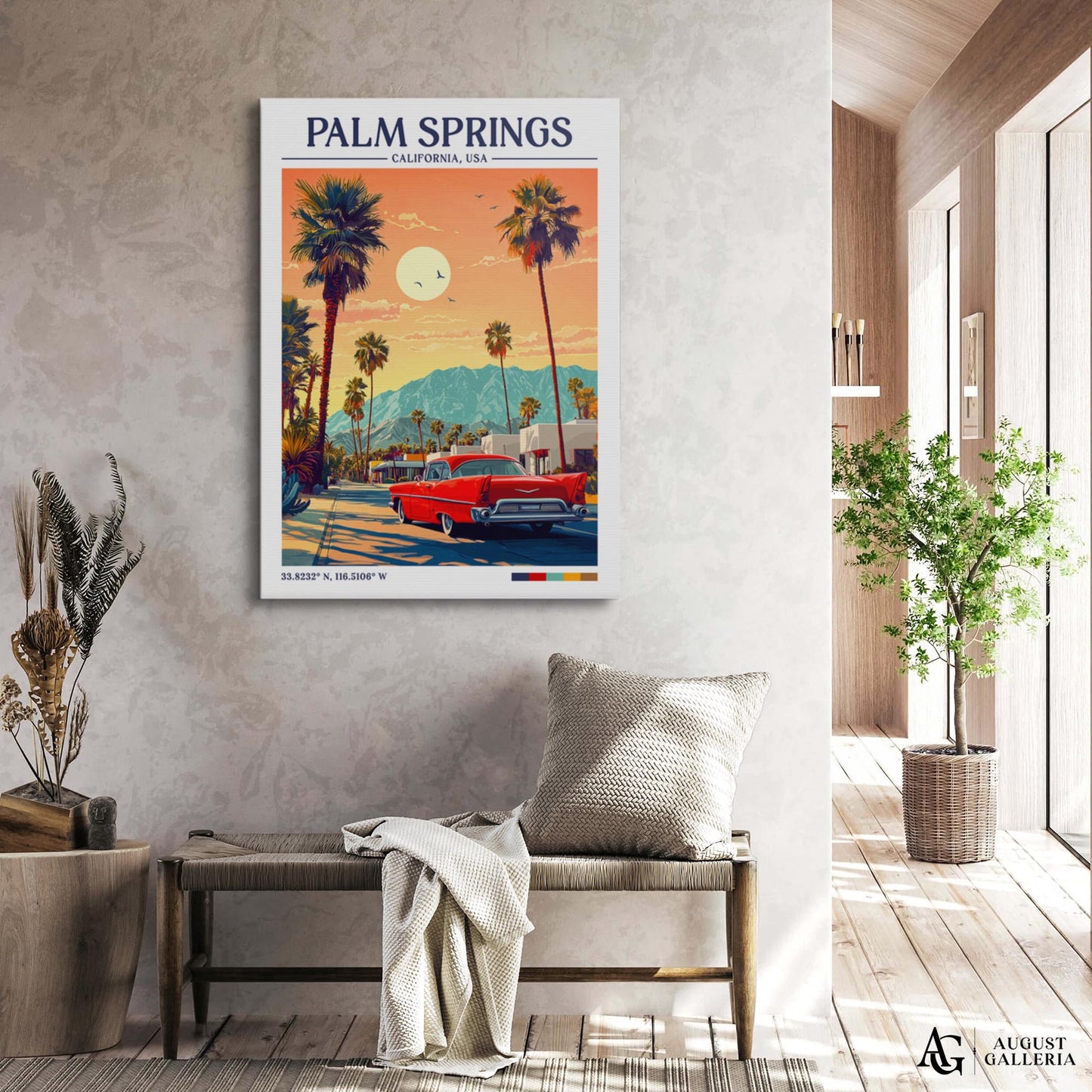 Palm Springs California Retro Travel Print