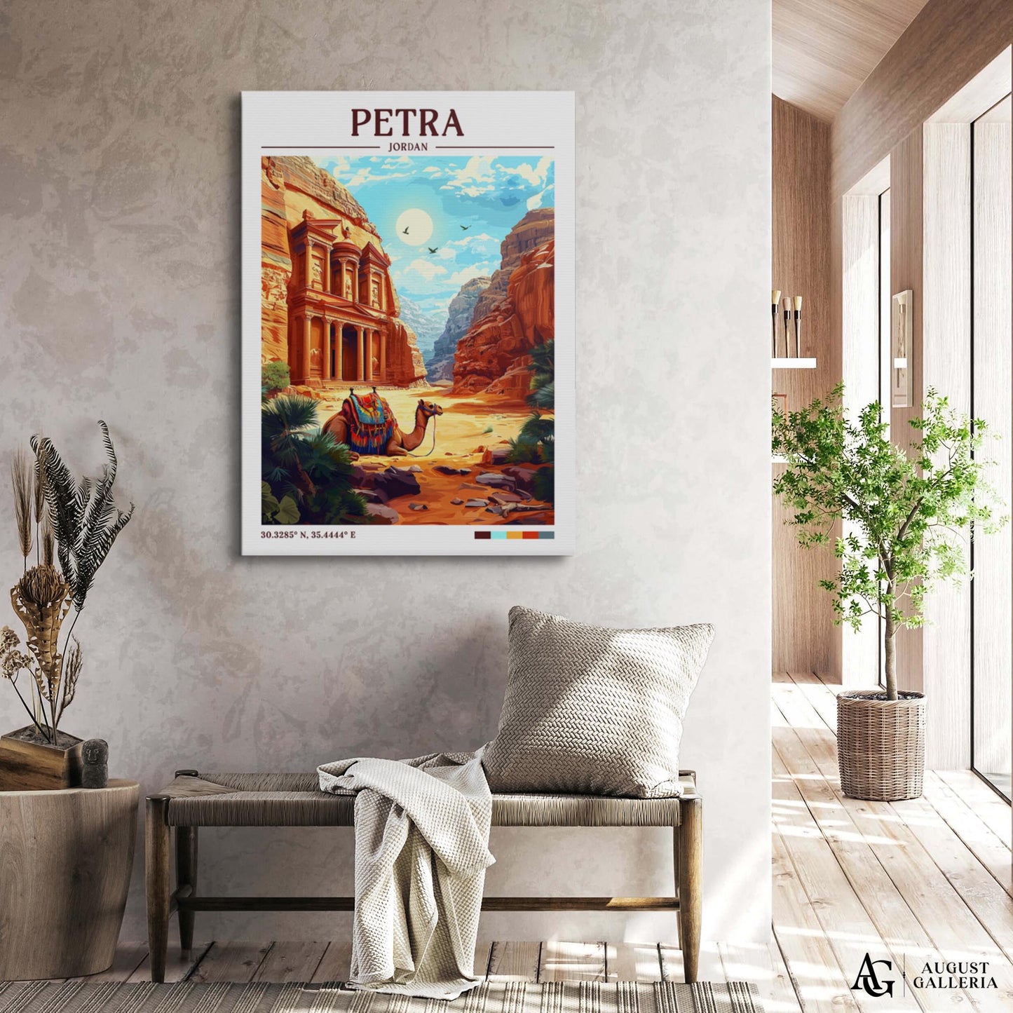 Petra Jordan Retro Travel Print
