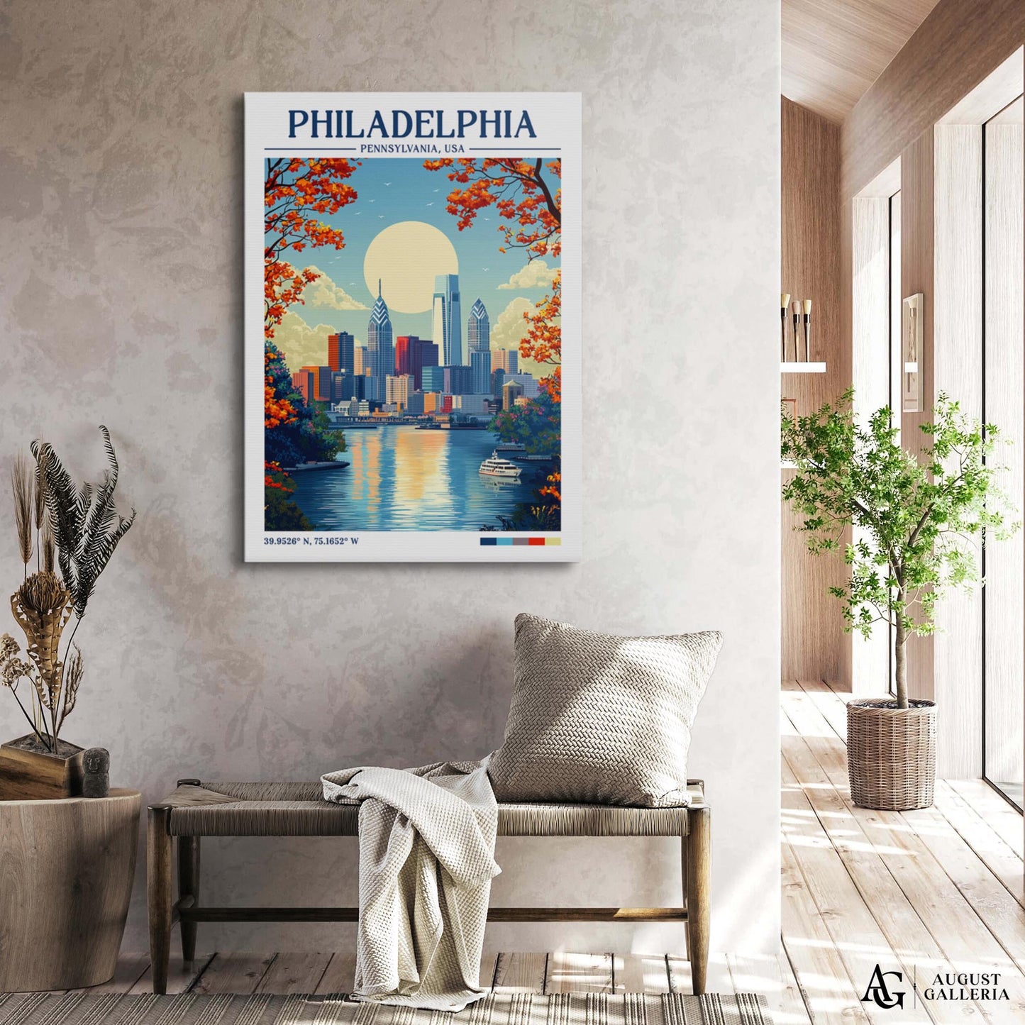 Philadelphia Retro Travel Print