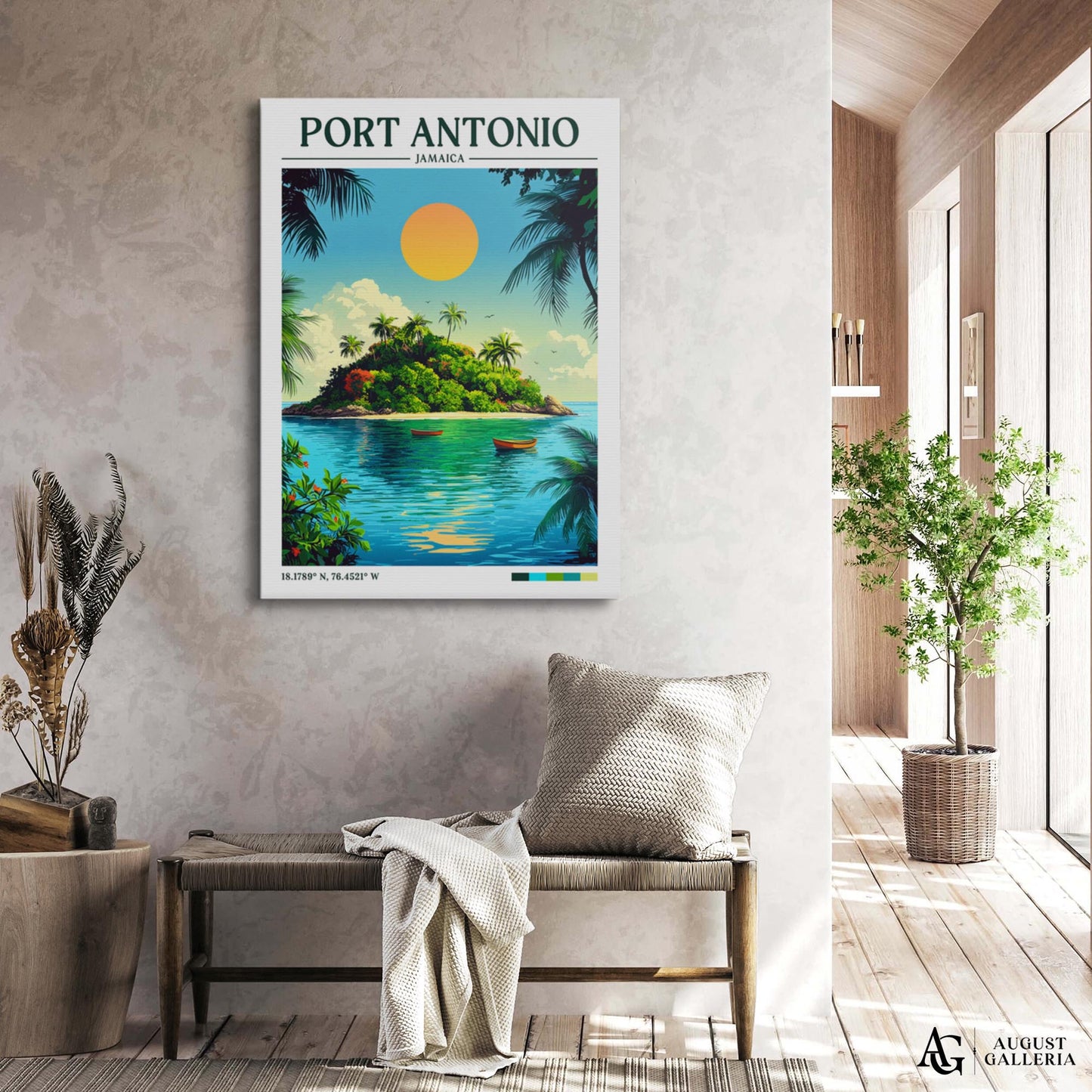 Port Antonio Retro Travel Print